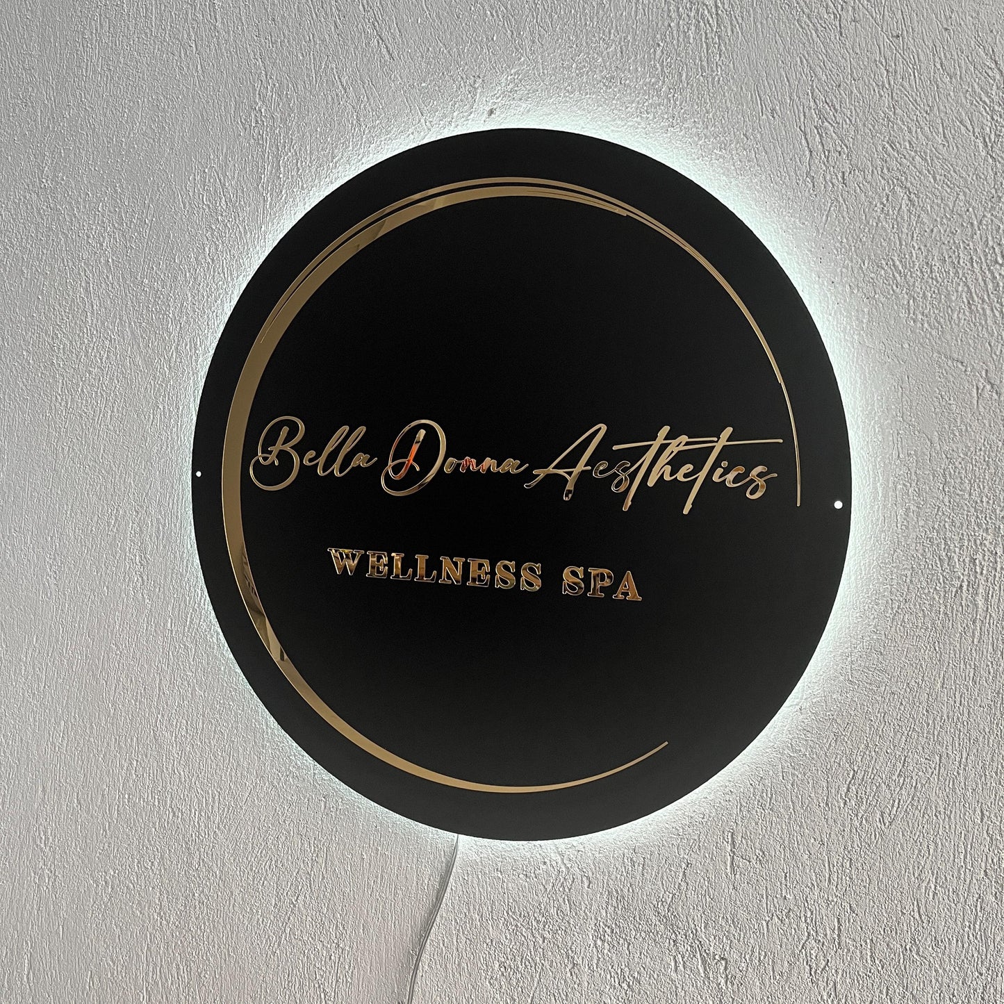 Custom Black Neon Business Logo Sign, Backlit Acrylic Sign, Personalized Business Name Sign, Salon Wall Decor, Office Sign, Storefront Sign