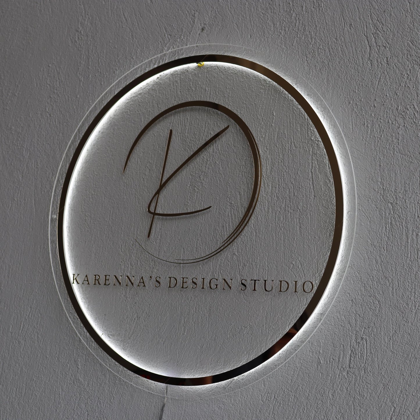 Gold Mirror Custom Sign Business Logo, Backlit Acrylic Sign, Personalized Business Name Sign, Salon Wall Decor, Office Sign, Storefront Sign