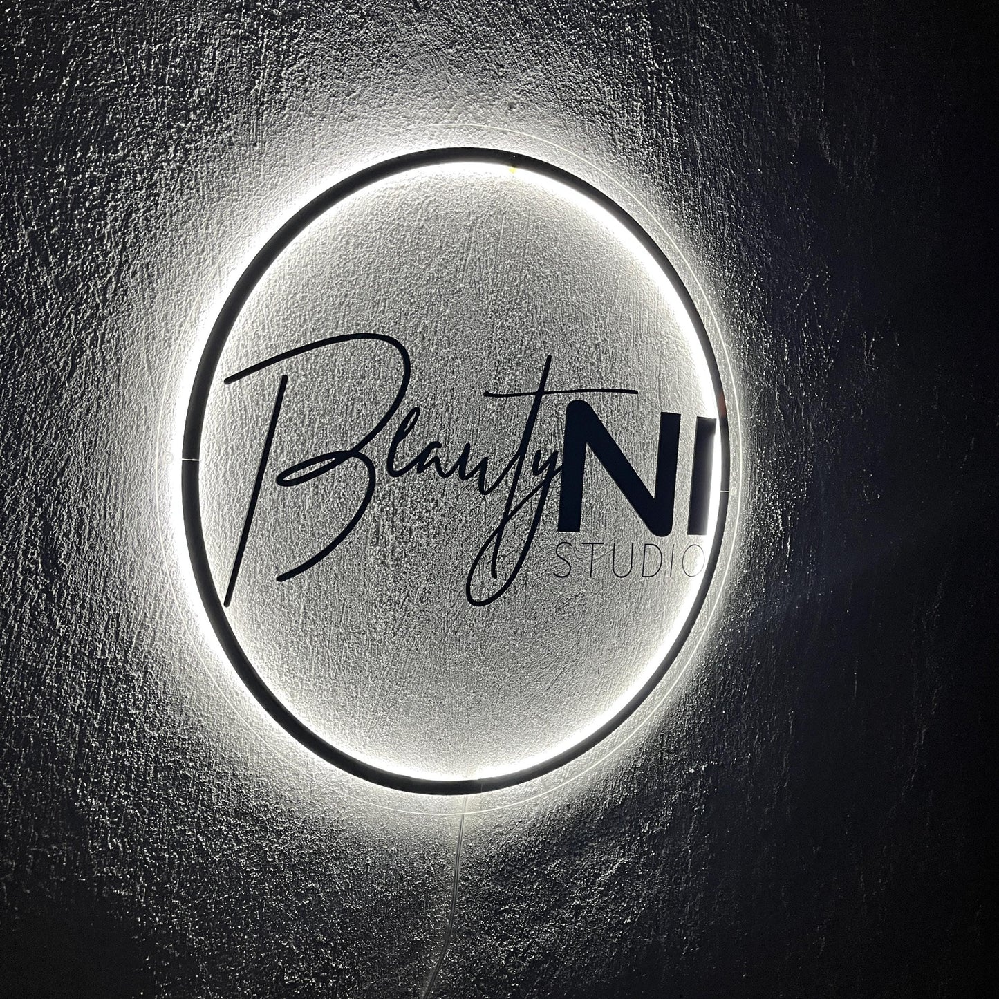 Custom Neon Sign, Backlit Acrylic Sign, Personalized Business Name Sign, Salon Wall Decor, Office Sign, Storefront Sign
