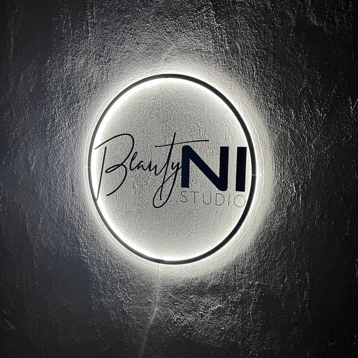 Custom Neon Sign, Backlit Acrylic Sign, Personalized Business Name Sign, Salon Wall Decor, Office Sign, Storefront Sign