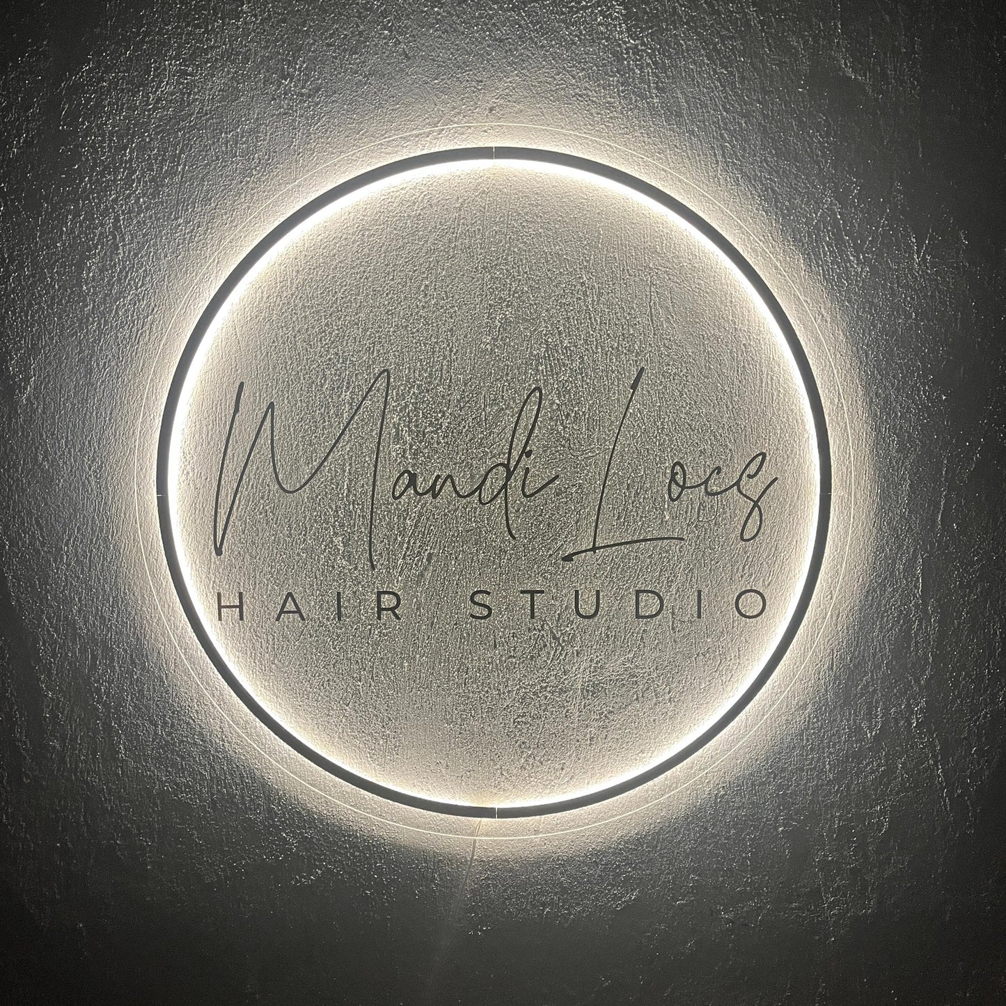 Clear Acrylic Custom Neon Sign, Backlit Acrylic Sign, Personalized Business Name Sign, Salon Wall Decor, Office Sign, Storefront Sign