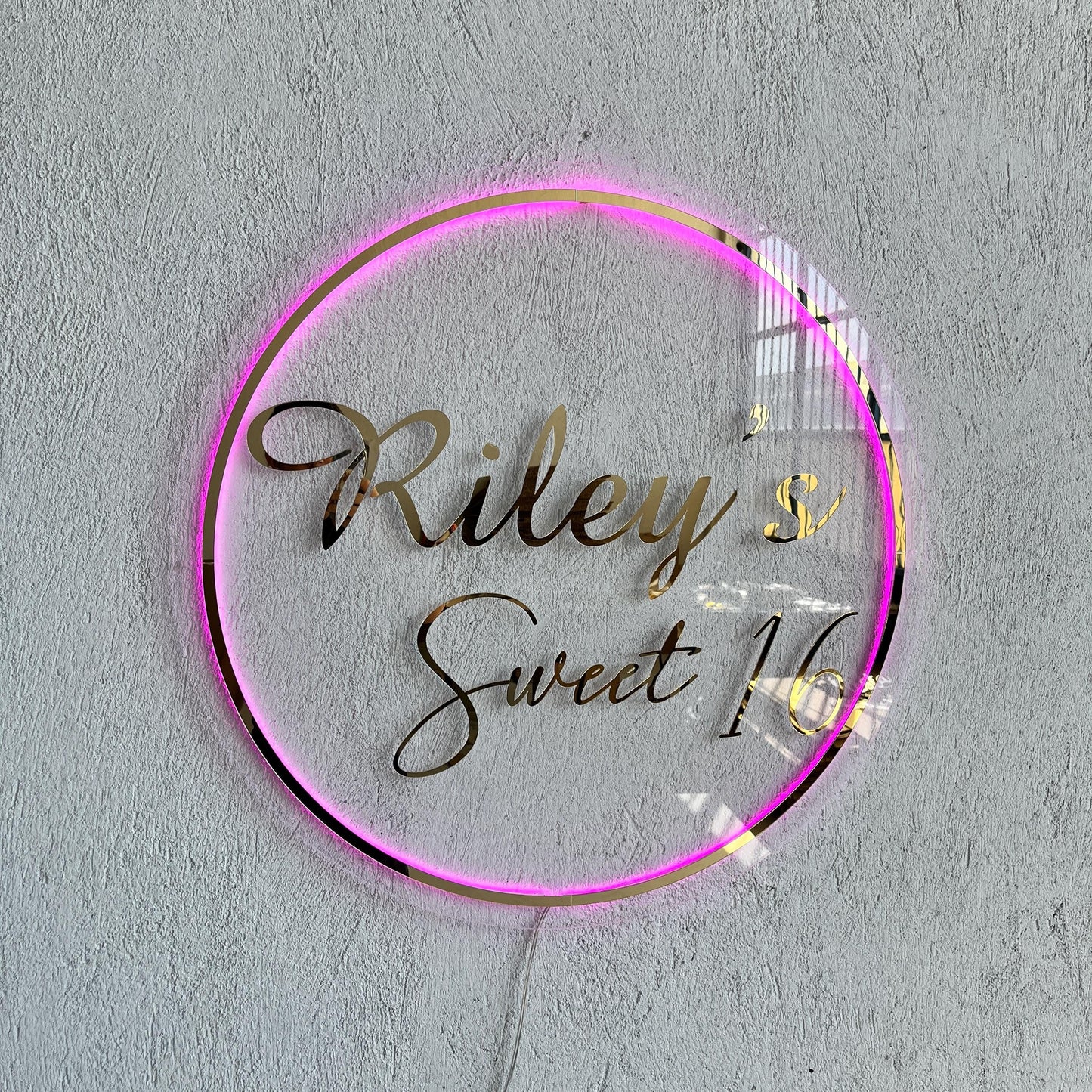Gold Mirror Custom Sign Business Logo, Backlit Acrylic Sign, Personalized Business Name Sign, Salon Wall Decor, Office Sign, Storefront Sign