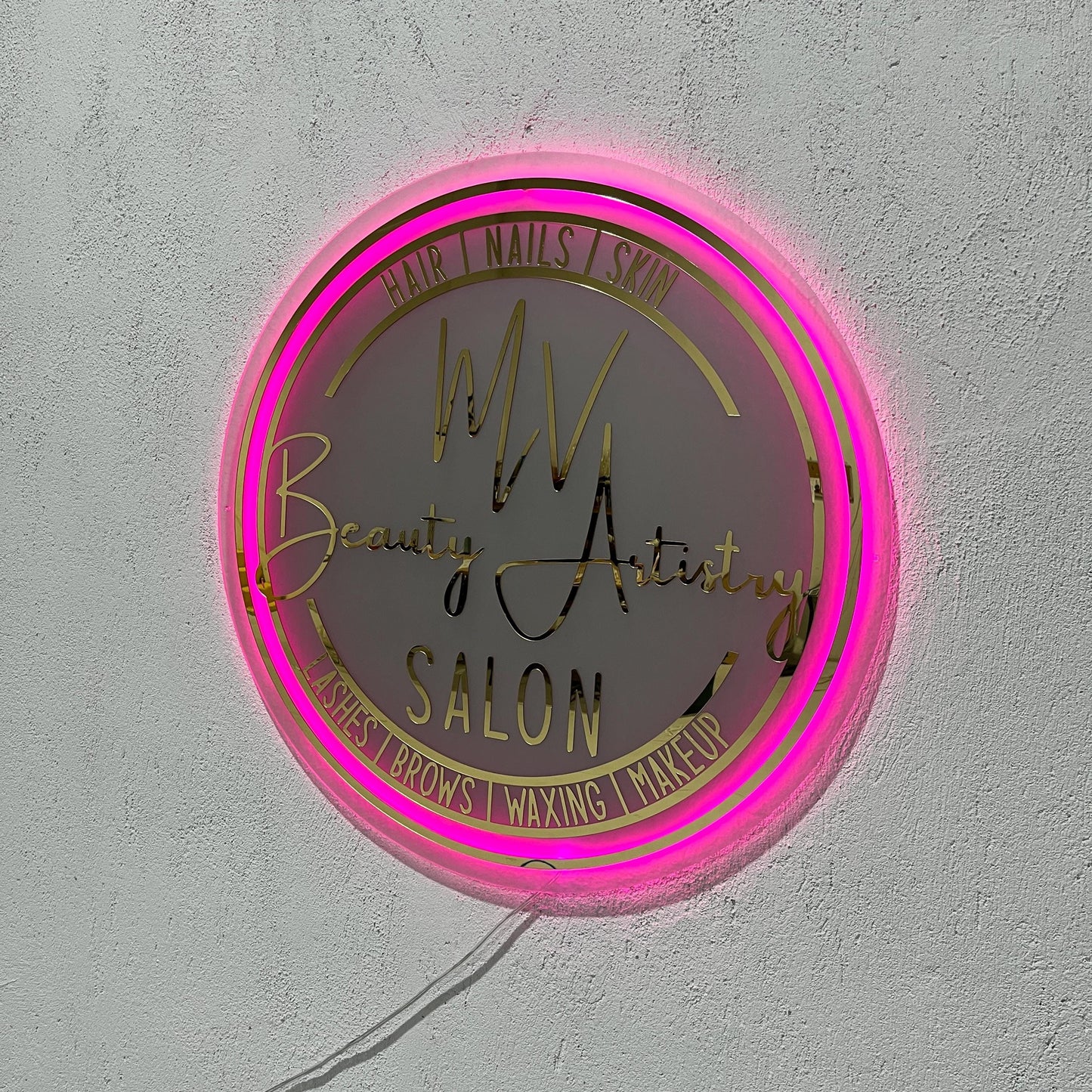Frosted Custom Sign Business Logo, Backlit Acrylic Sign, Personalized Business Name Sign, Salon Wall Decor, Office Sign, Storefront Sign