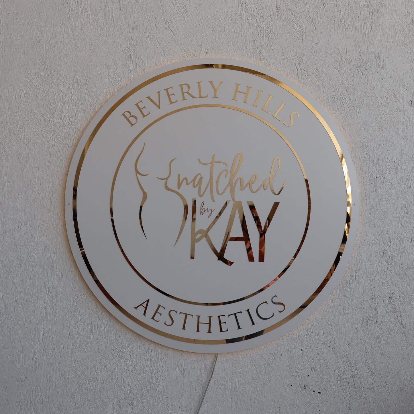 White Custom 3D Neon Sign Business Logo, Backlit Acrylic Sign, Personalized Business Name Sign, Salon Wall Decor, Office Sign, Store Sign