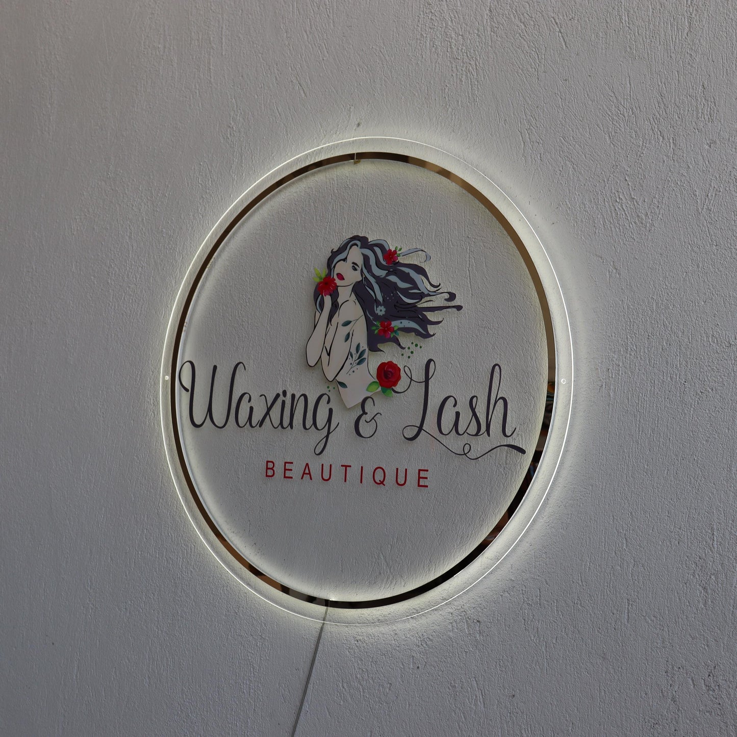 Uv Print Custom Sign Business Logo, Backlit Acrylic Sign, Personalized Business Name Sign, Salon Wall Decor, Office Sign, Store Sign