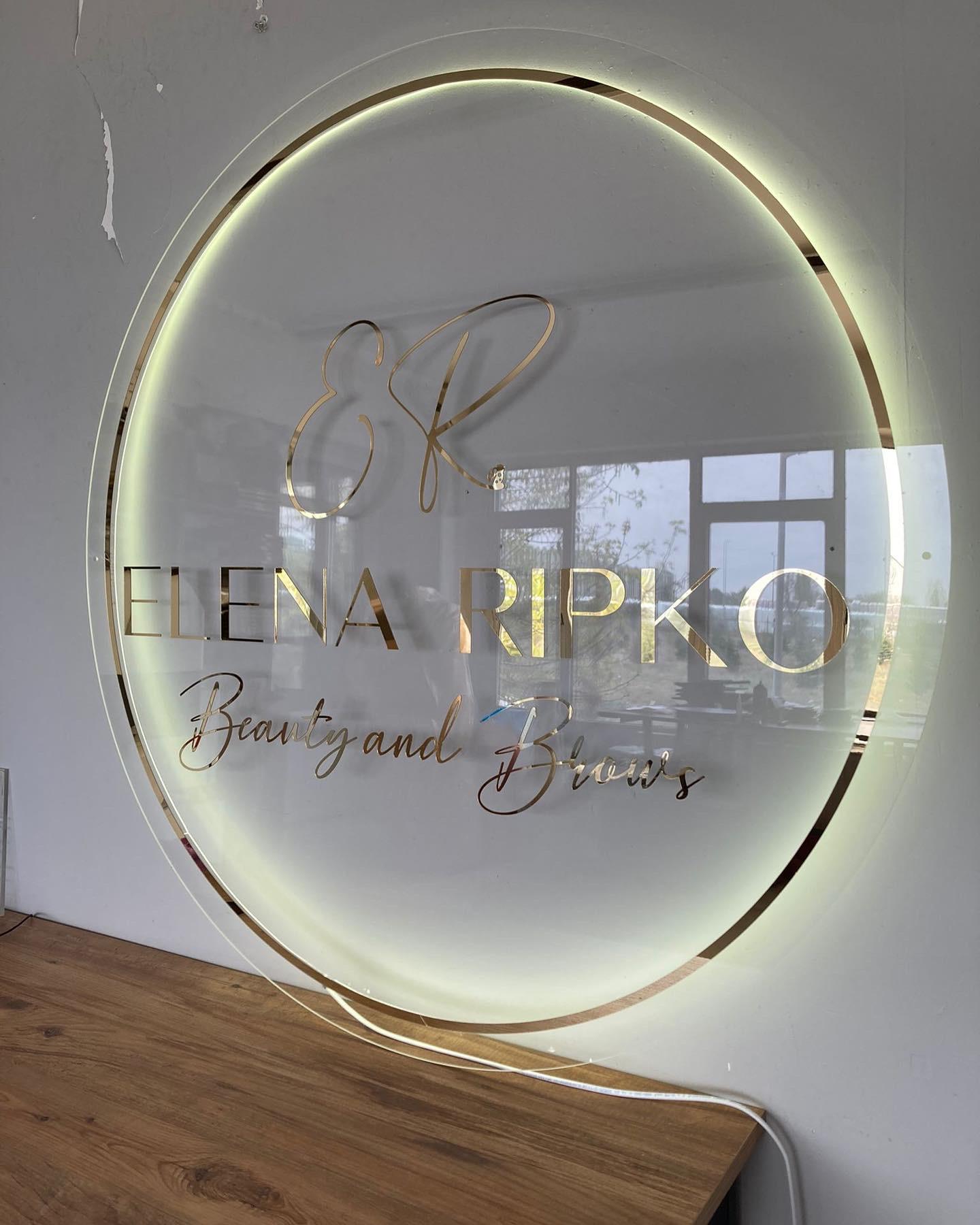 Custom 3D Business Logo Sign, Backlit Acrylic Sign, Personalized Business Name Sign, Salon Wall Decor, Office Sign, Storefront Sign