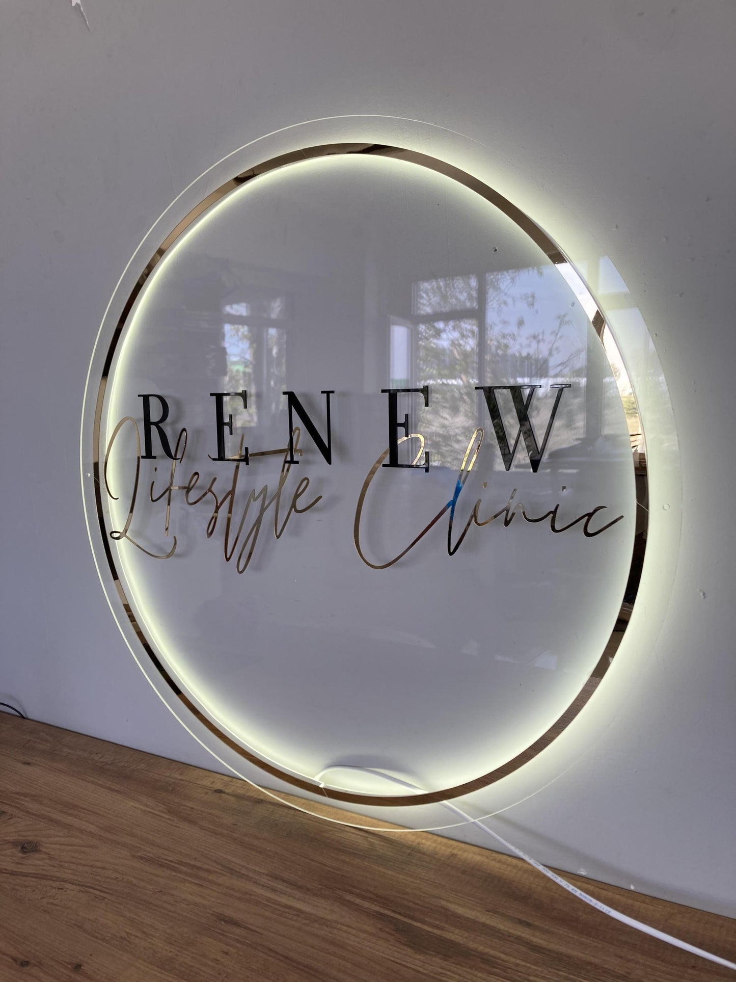 Custom 3D Business Logo Sign, Backlit Acrylic Sign, Personalized Business Name Sign, Salon Wall Decor, Office Sign, Storefront Sign