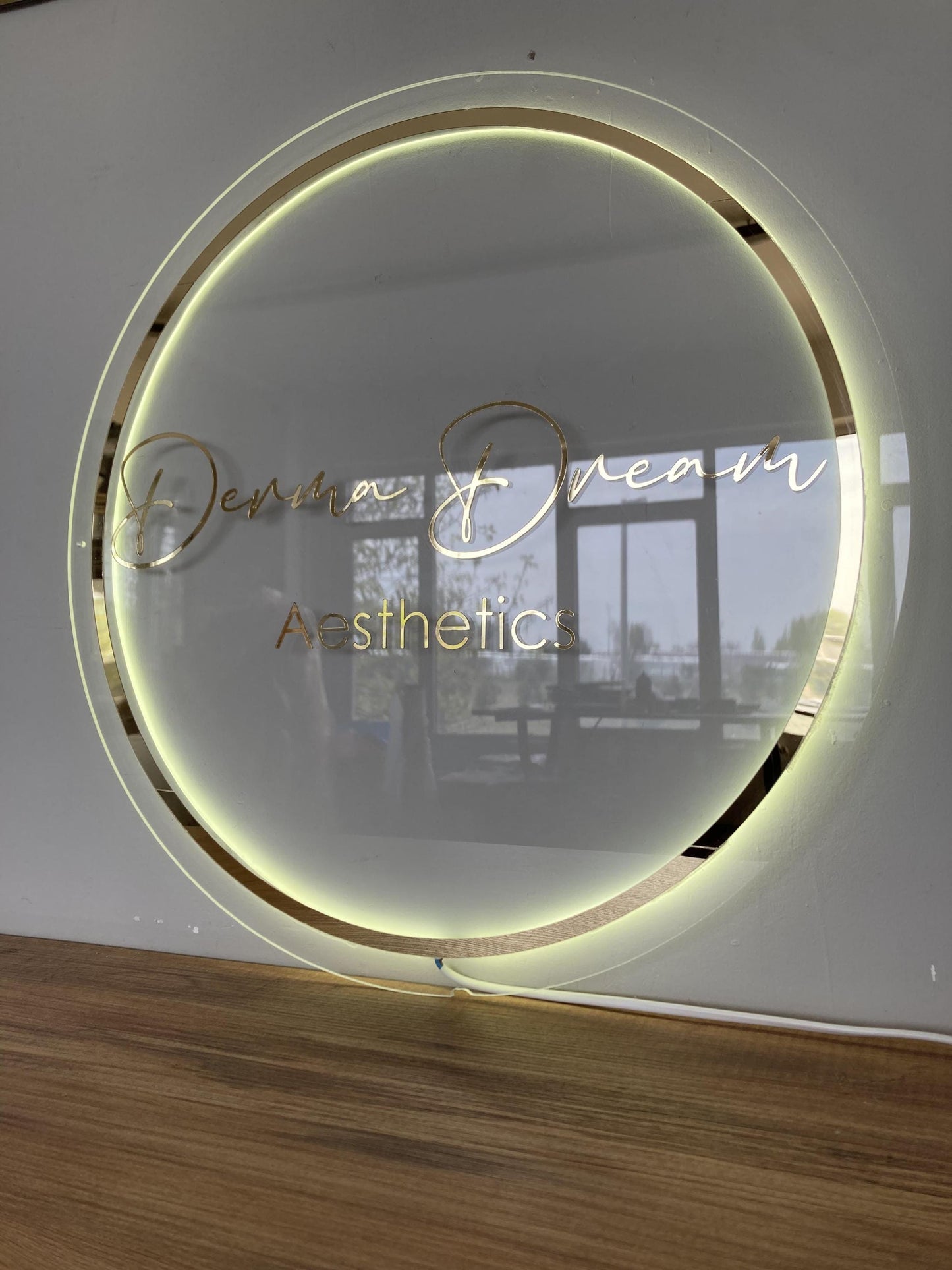 Custom 3D Business Logo Sign, Backlit Acrylic Sign, Personalized Business Name Sign, Salon Wall Decor, Office Sign, Storefront Sign