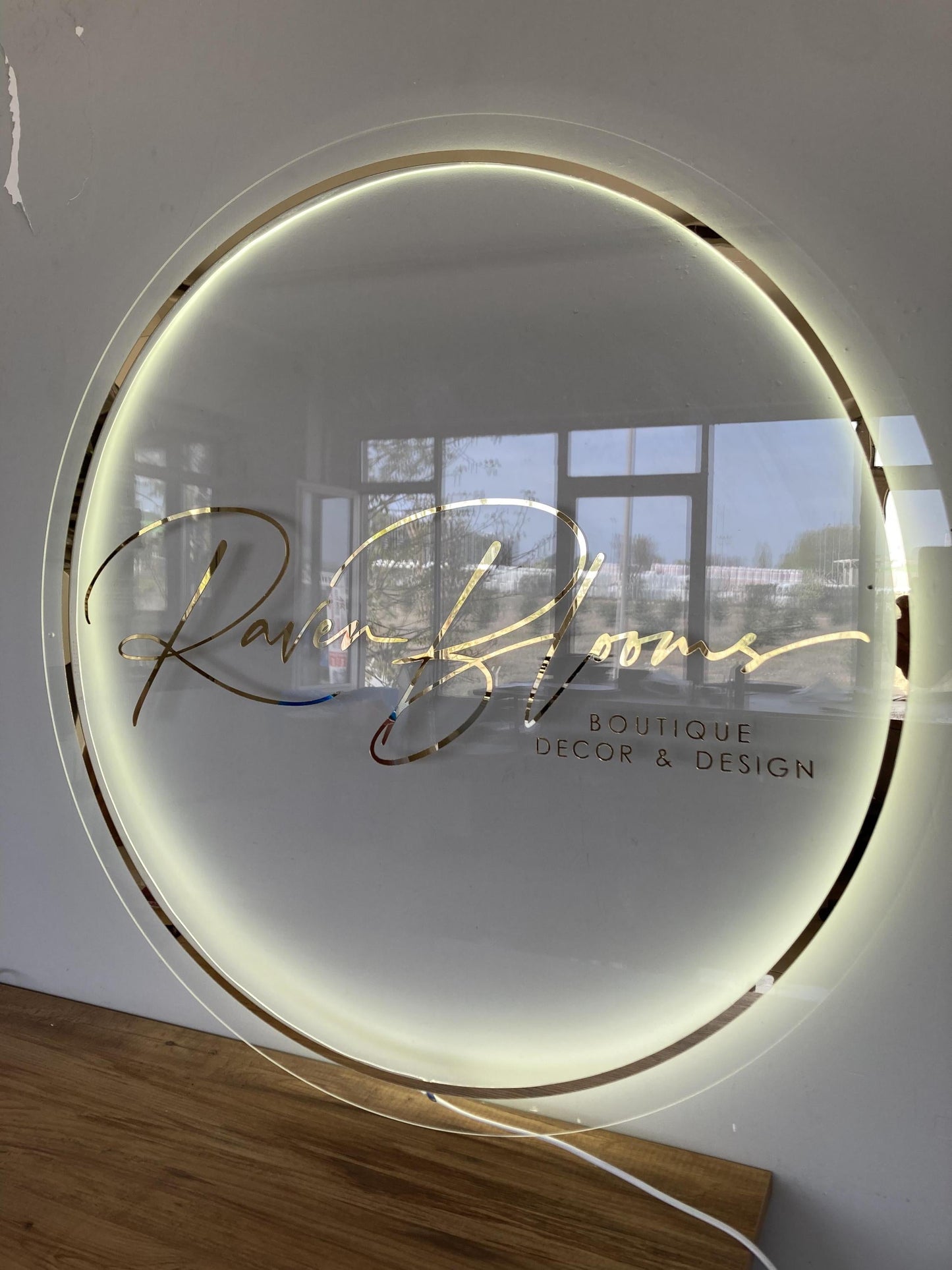 Custom 3D Business Logo Sign, Backlit Acrylic Sign, Personalized Business Name Sign, Salon Wall Decor, Office Sign, Storefront Sign