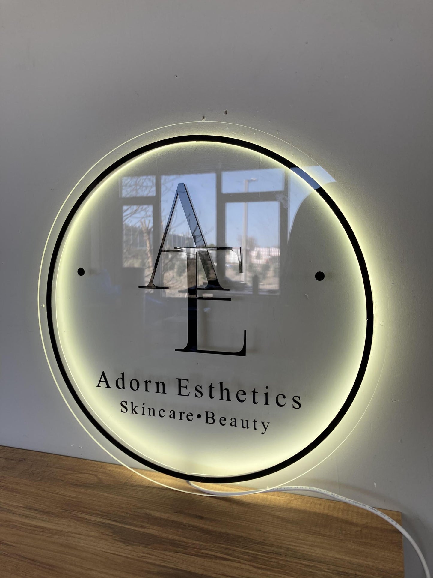 Custom 3D Business Logo Sign, Backlit Acrylic Sign, Personalized Business Name Sign, Salon Wall Decor, Office Sign, Storefront Sign
