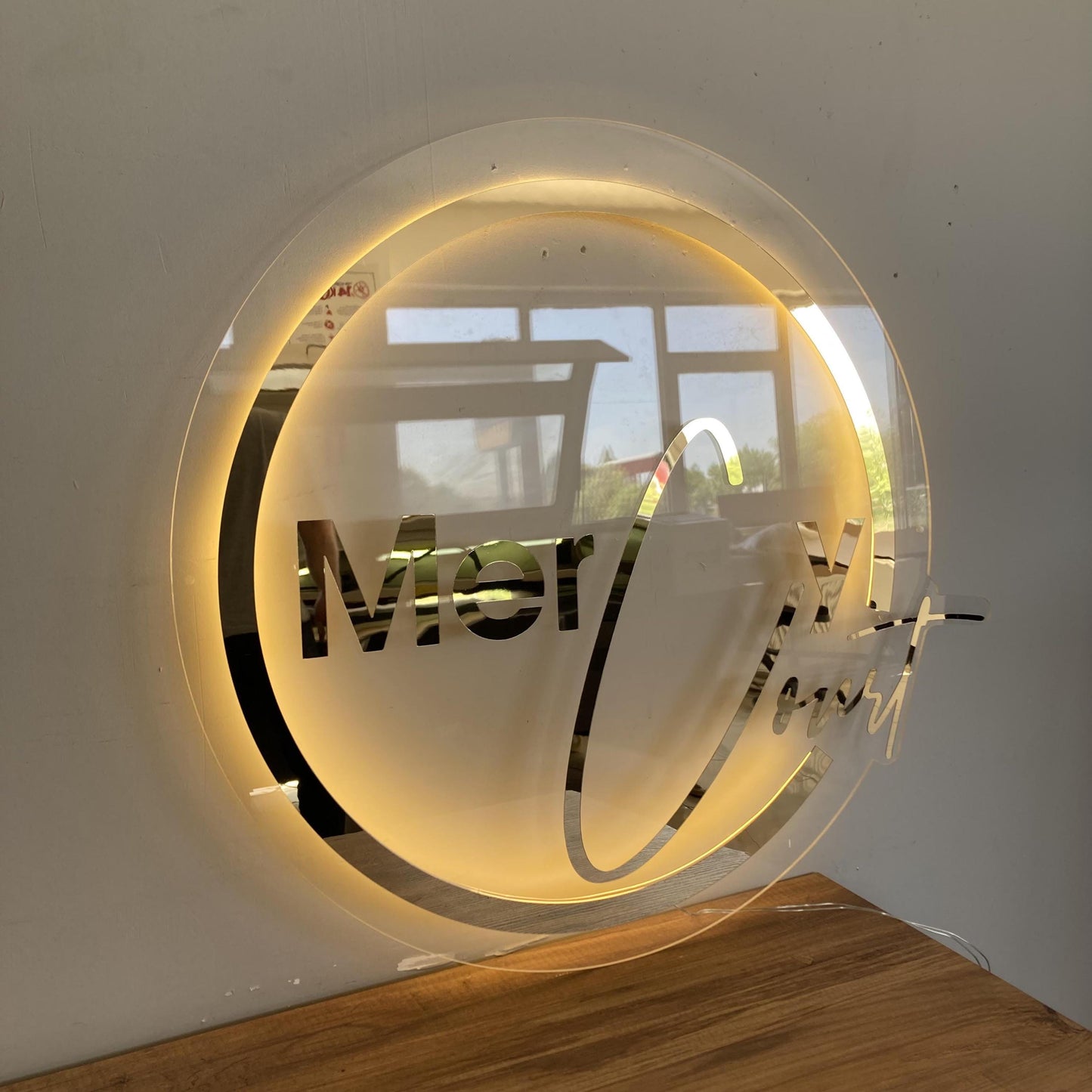 Custom 3D Business Logo Sign, Backlit Acrylic Sign, Personalized Business Name Sign, Salon Wall Decor, Office Sign, Storefront Sign