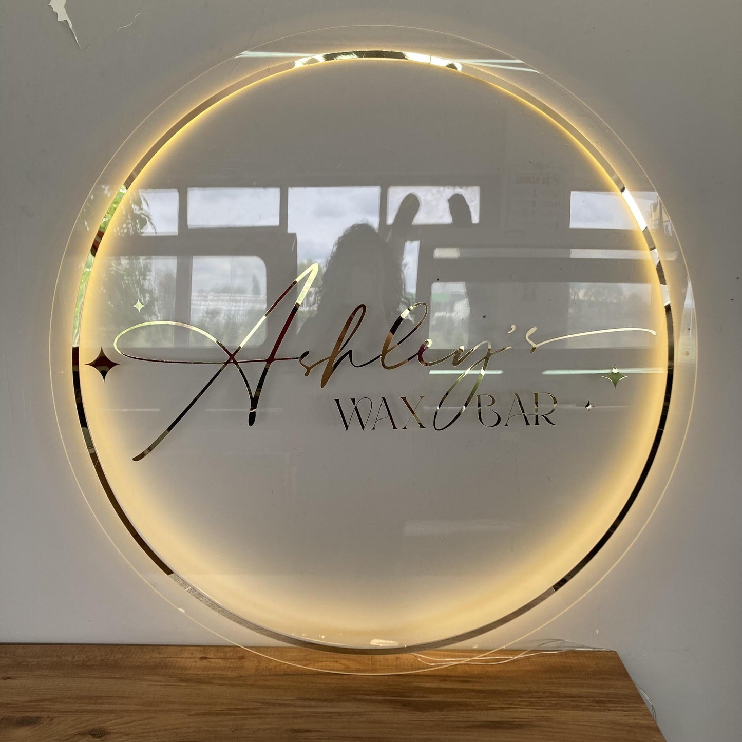 Custom 3D Business Logo Sign, Backlit Acrylic Sign, Personalized Business Name Sign, Salon Wall Decor, Office Sign, Storefront Sign