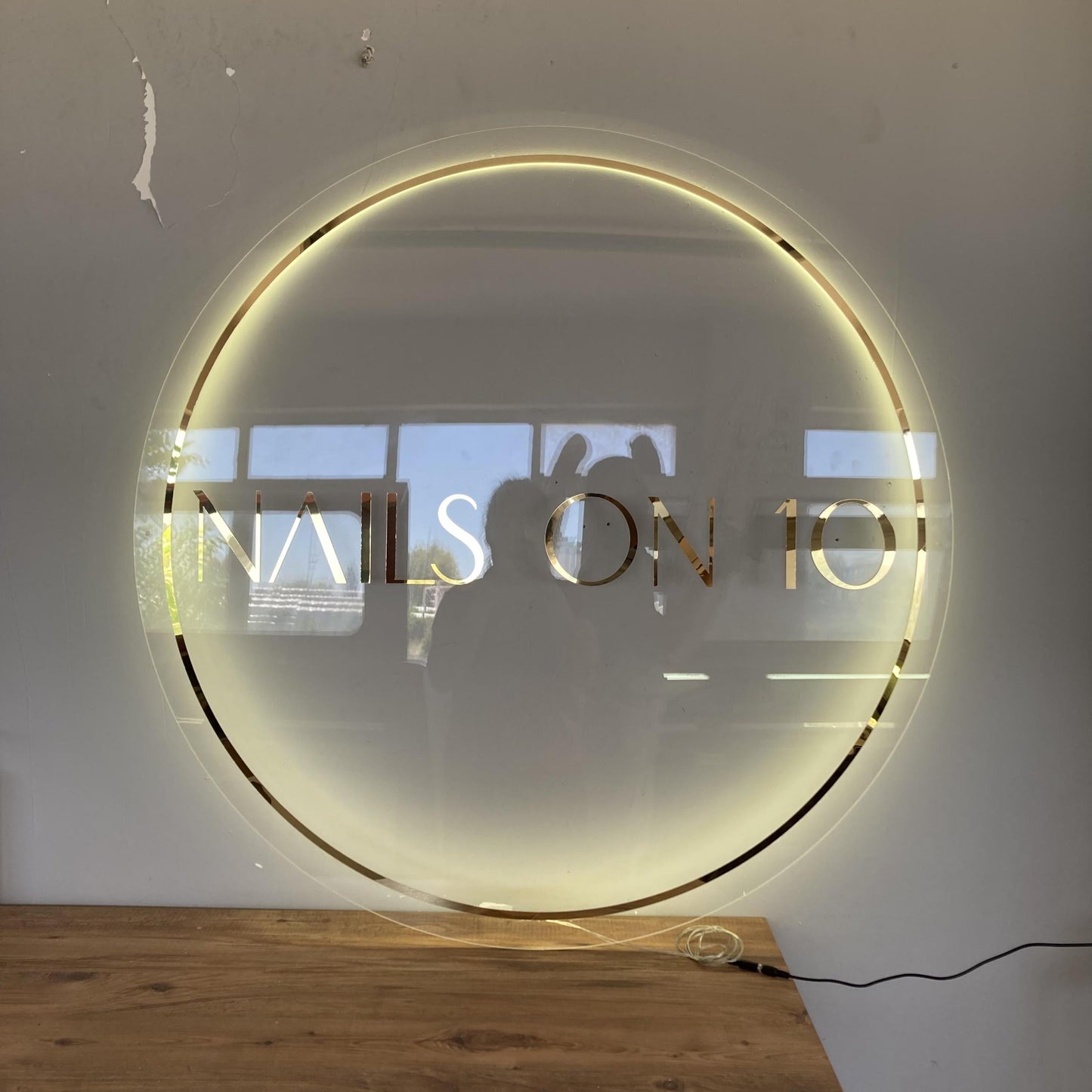 Custom 3D Business Logo Sign, Backlit Acrylic Sign, Personalized Business Name Sign, Salon Wall Decor, Office Sign, Storefront Sign