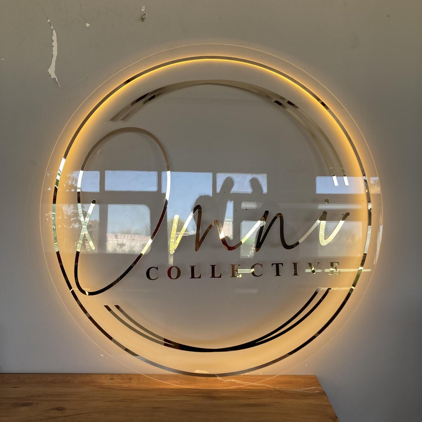Custom 3D Business Logo Sign, Backlit Acrylic Sign, Personalized Business Name Sign, Salon Wall Decor, Office Sign, Storefront Sign
