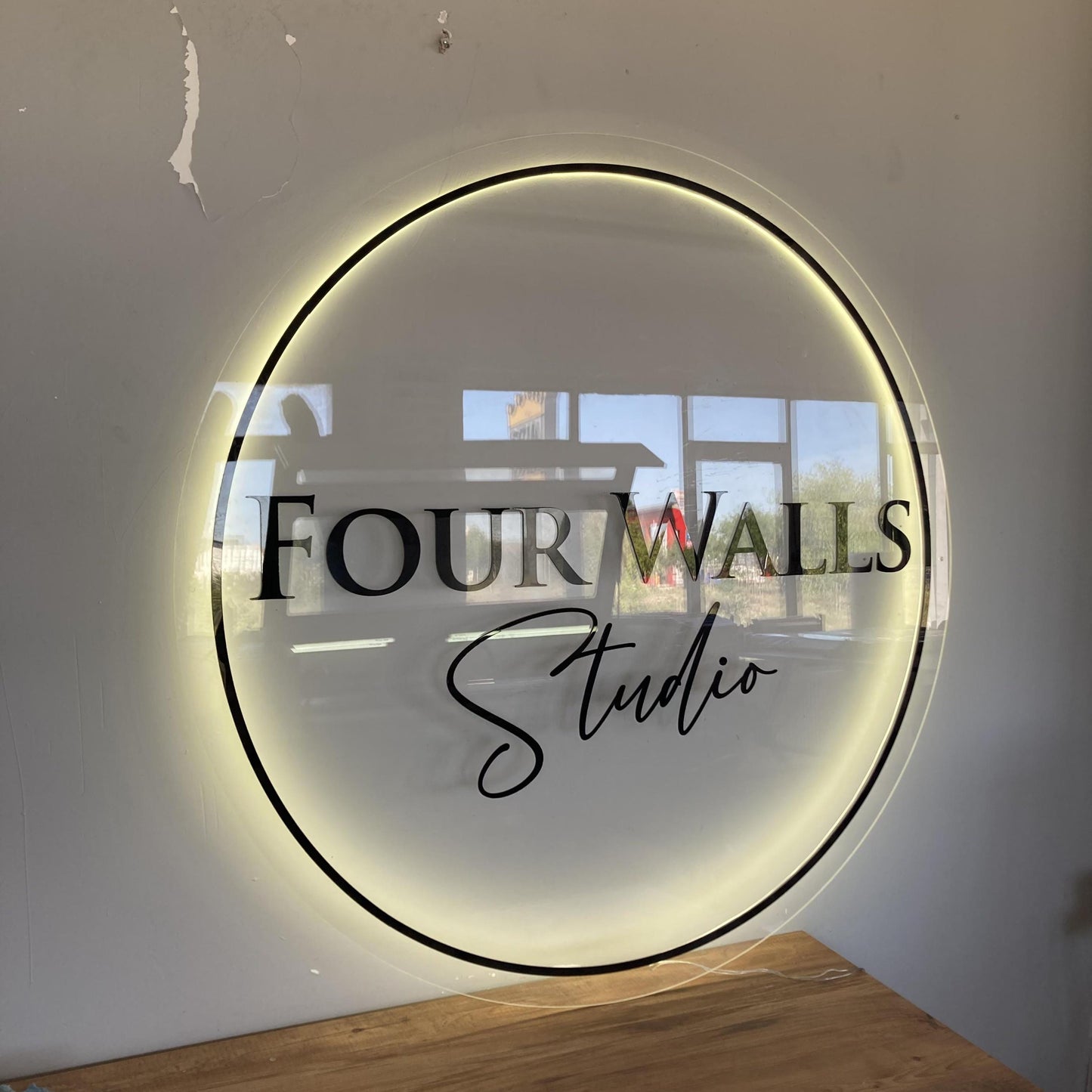 Custom 3D Business Logo Sign, Backlit Acrylic Sign, Personalized Business Name Sign, Salon Wall Decor, Office Sign, Storefront Sign
