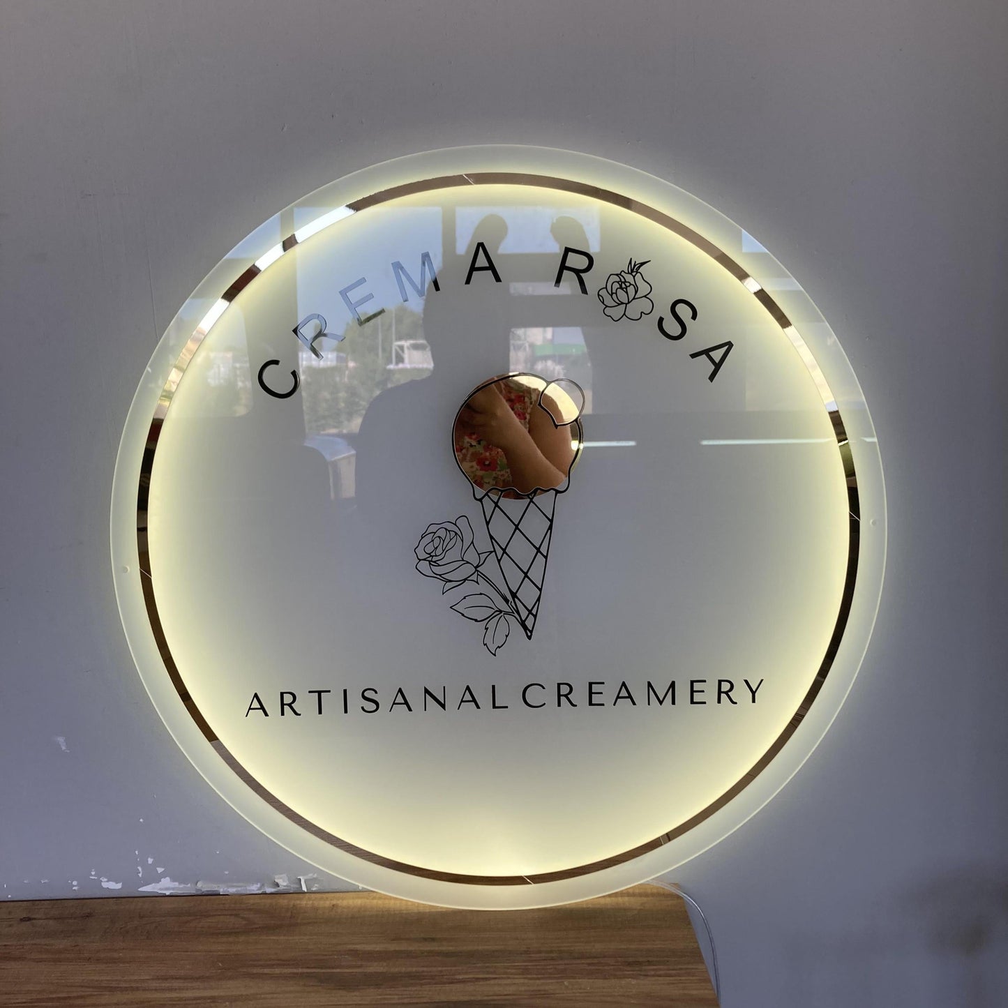 Custom 3D Business Logo Sign, Backlit Acrylic Sign, Personalized Business Name Sign, Salon Wall Decor, Office Sign, Storefront Sign