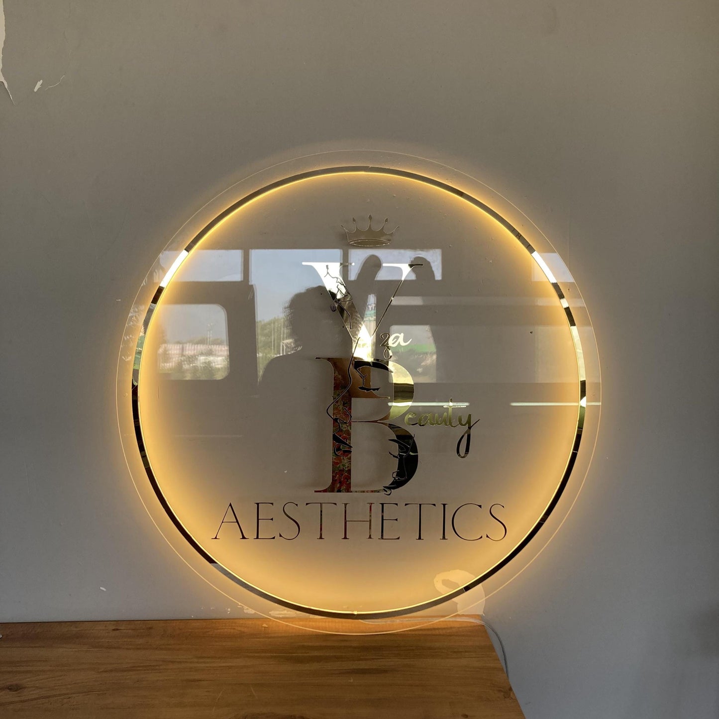 Custom 3D Business Logo Sign, Backlit Acrylic Sign, Personalized Business Name Sign, Salon Wall Decor, Office Sign, Storefront Sign