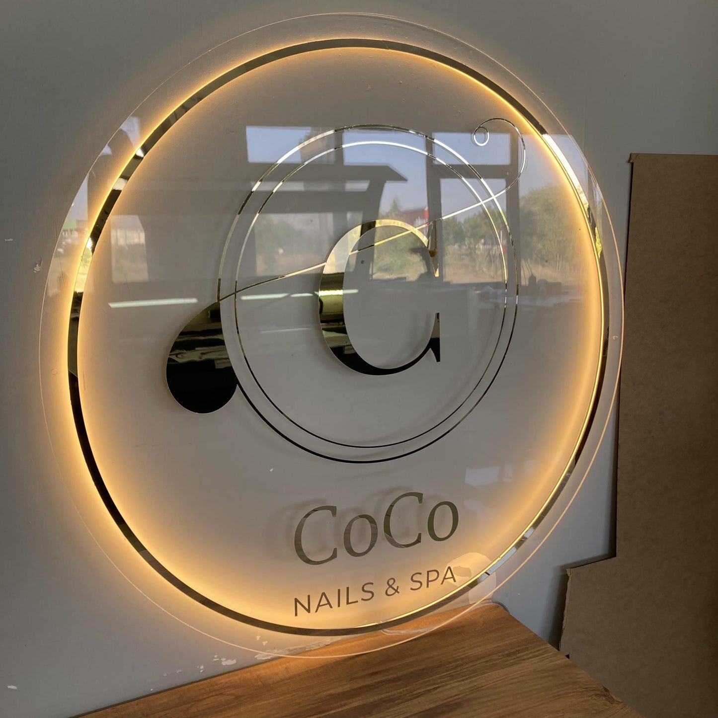 Custom 3D Business Logo Sign, Backlit Acrylic Sign, Personalized Business Name Sign, Salon Wall Decor, Office Sign, Storefront Sign