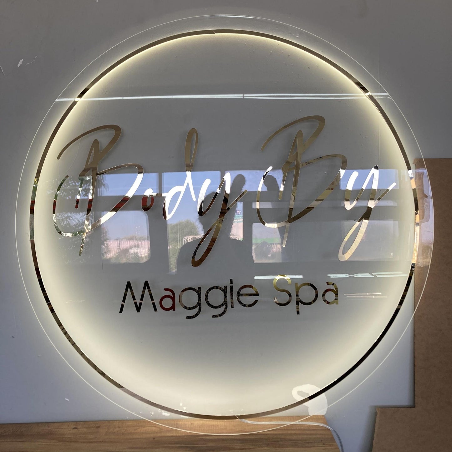 Custom 3D Business Logo Sign, Backlit Acrylic Sign, Personalized Business Name Sign, Salon Wall Decor, Office Sign, Storefront Sign