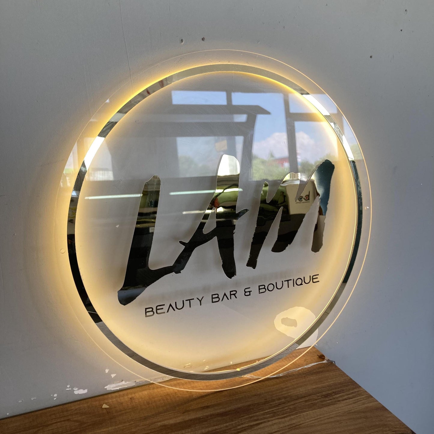 Custom 3D Business Logo Sign, Backlit Acrylic Sign, Personalized Business Name Sign, Salon Wall Decor, Office Sign, Storefront Sign