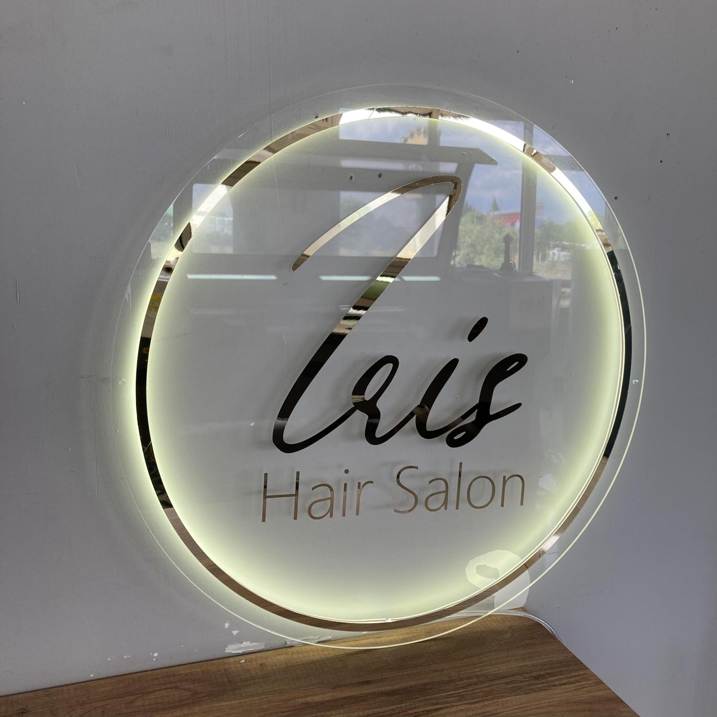 Business Logo Sign, Custom 3D Backlit Acrylic Sign, Personalized Business Name Sign, Salon Wall Decor, Office Sign, Storefront Sign