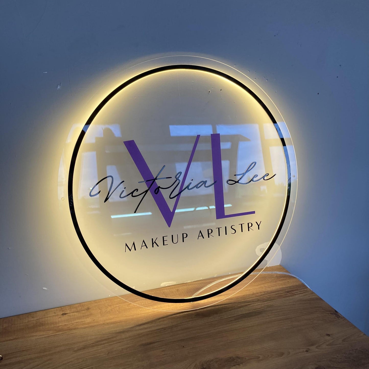 Custom Logo Sign, Business Custom 3D Backlit Acrylic Sign, Personalized Business Name Sign, Salon Wall Decor, Office Sign, Storefront Sign