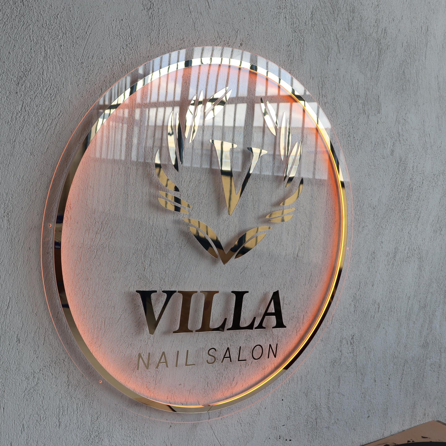 Custom 3D Business Logo Sign, Backlit Acrylic Sign, Personalized Business Name Sign, Salon Wall Decor, Office Sign, Storefront Sign
