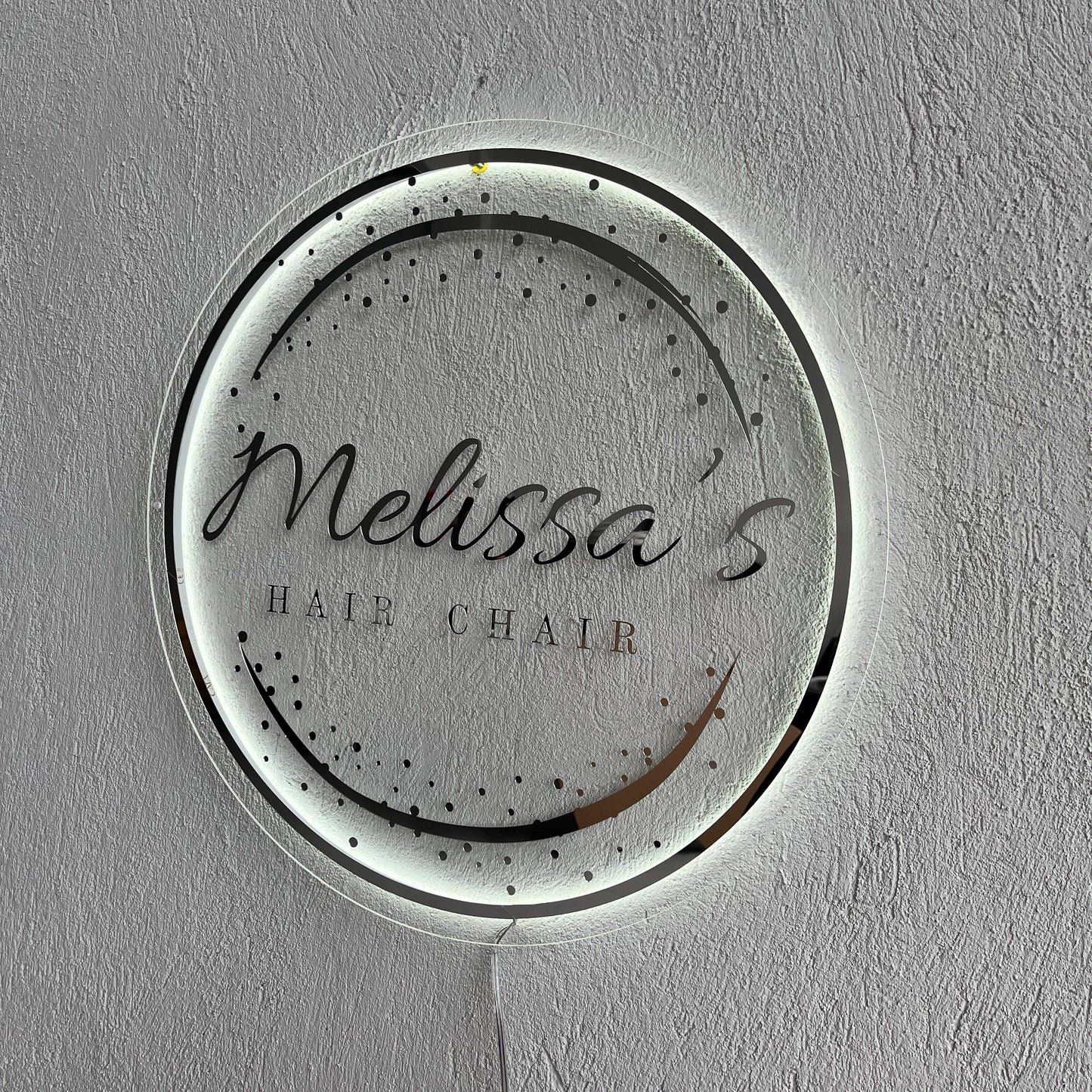 Custom 3D Business Logo Sign, Backlit Acrylic Sign, Personalized Business Name Sign, Salon Wall Decor, Office Sign, Storefront Sign