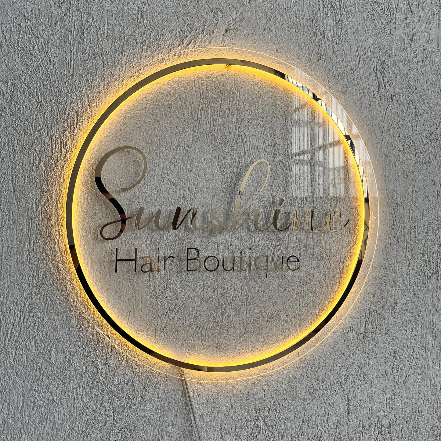 Custom 3D Business Logo Sign, Backlit Acrylic Sign, Personalized Business Name Sign, Salon Wall Decor, Office Sign, Storefront Sign