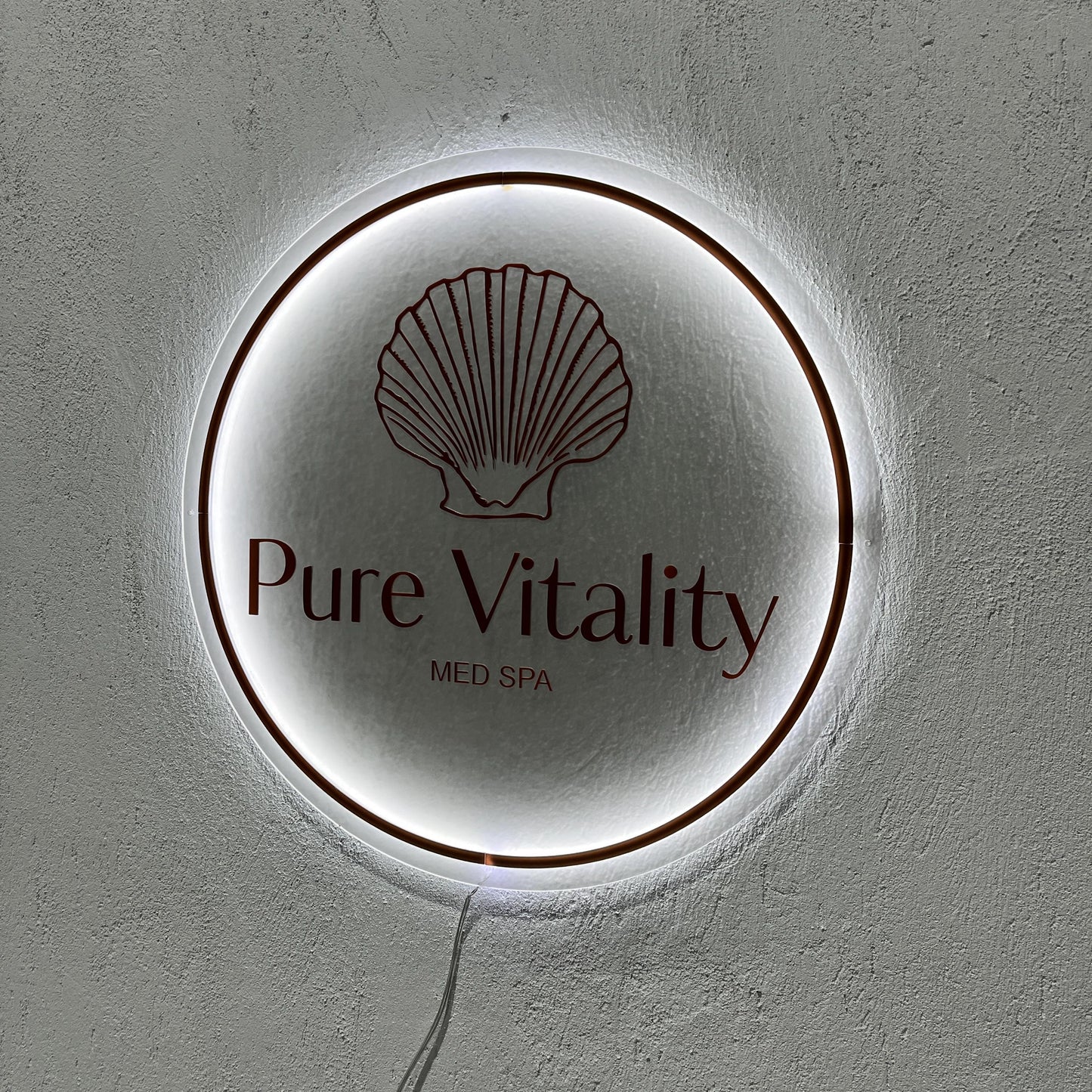 Frosted Custom Sign Business Logo, Backlit Acrylic Sign, Personalized Business Name Sign, Salon Wall Decor, Office Sign, Storefront Sign