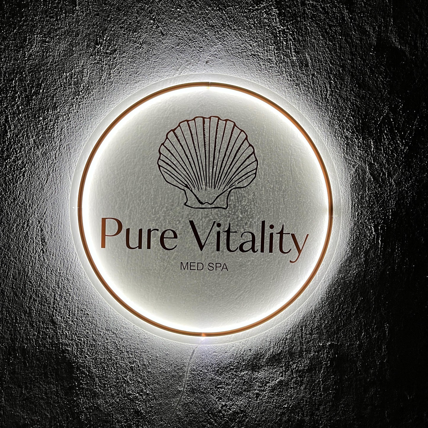 Frosted Custom Sign Business Logo, Backlit Acrylic Sign, Personalized Business Name Sign, Salon Wall Decor, Office Sign, Storefront Sign