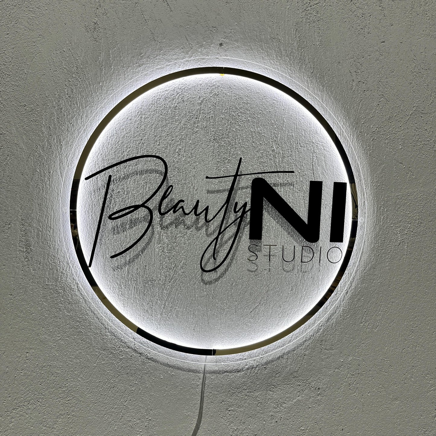 Custom Neon Sign, Backlit Acrylic Sign, Personalized Business Name Sign, Salon Wall Decor, Office Sign, Storefront Sign