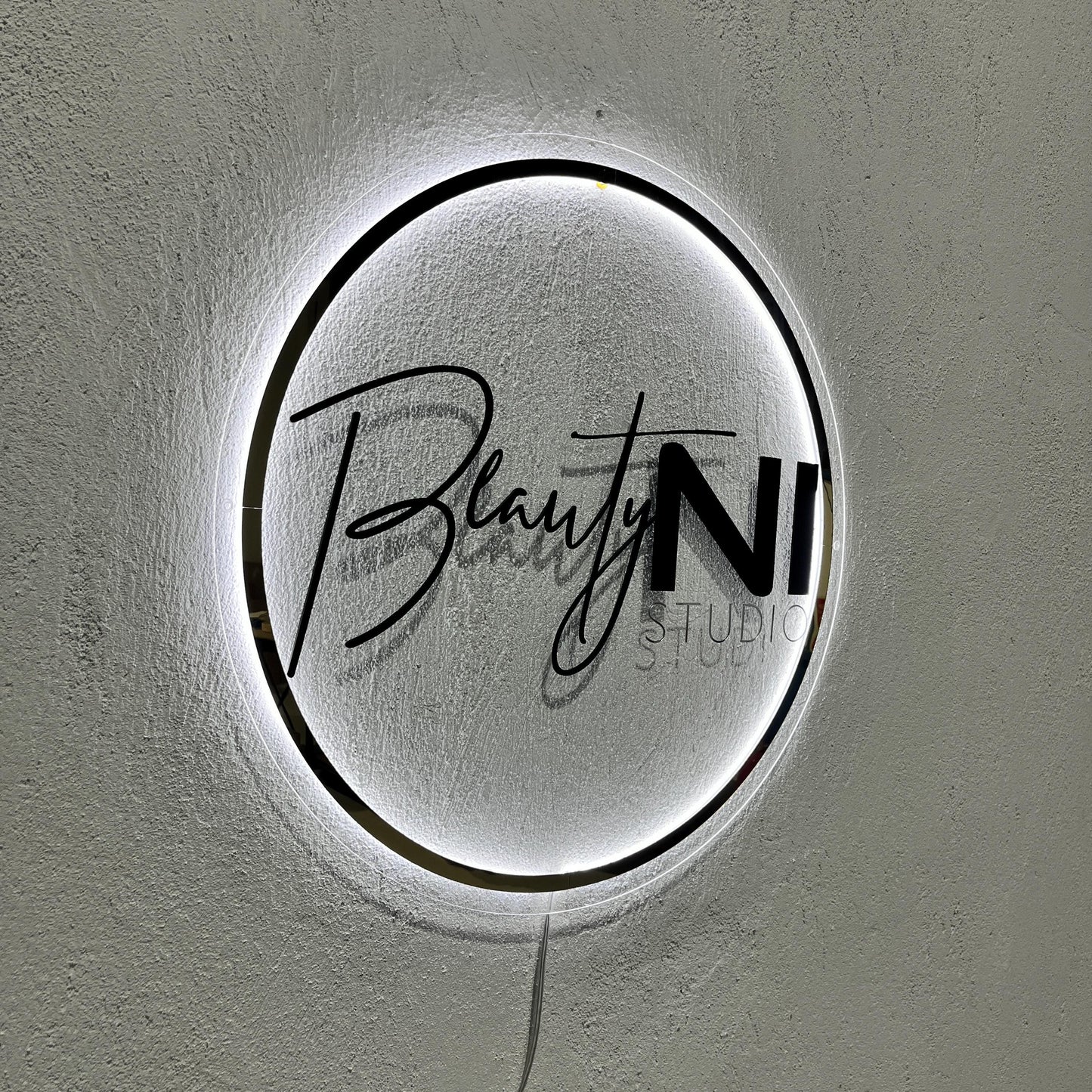 Custom Neon Sign, Backlit Acrylic Sign, Personalized Business Name Sign, Salon Wall Decor, Office Sign, Storefront Sign