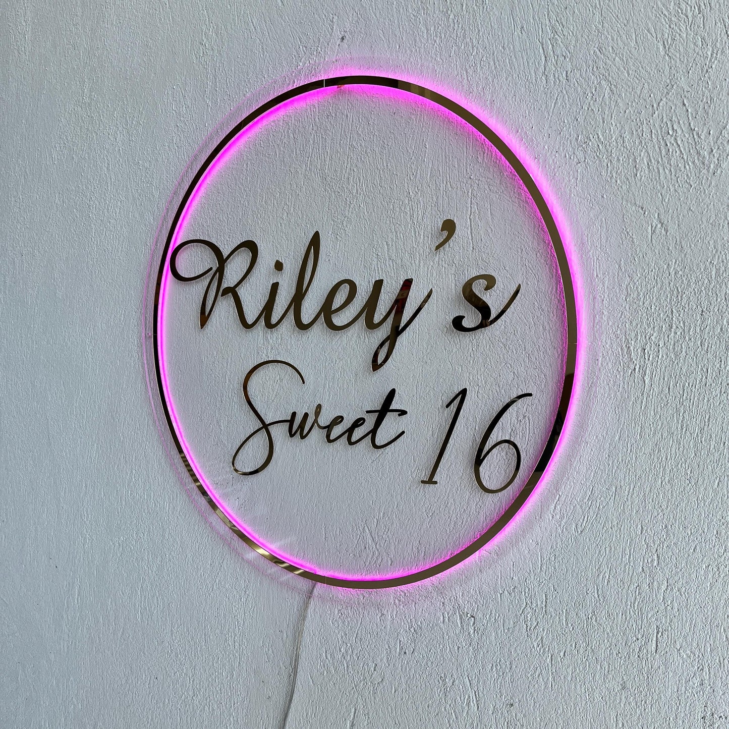 Gold Mirror Custom Sign Business Logo, Backlit Acrylic Sign, Personalized Business Name Sign, Salon Wall Decor, Office Sign, Storefront Sign