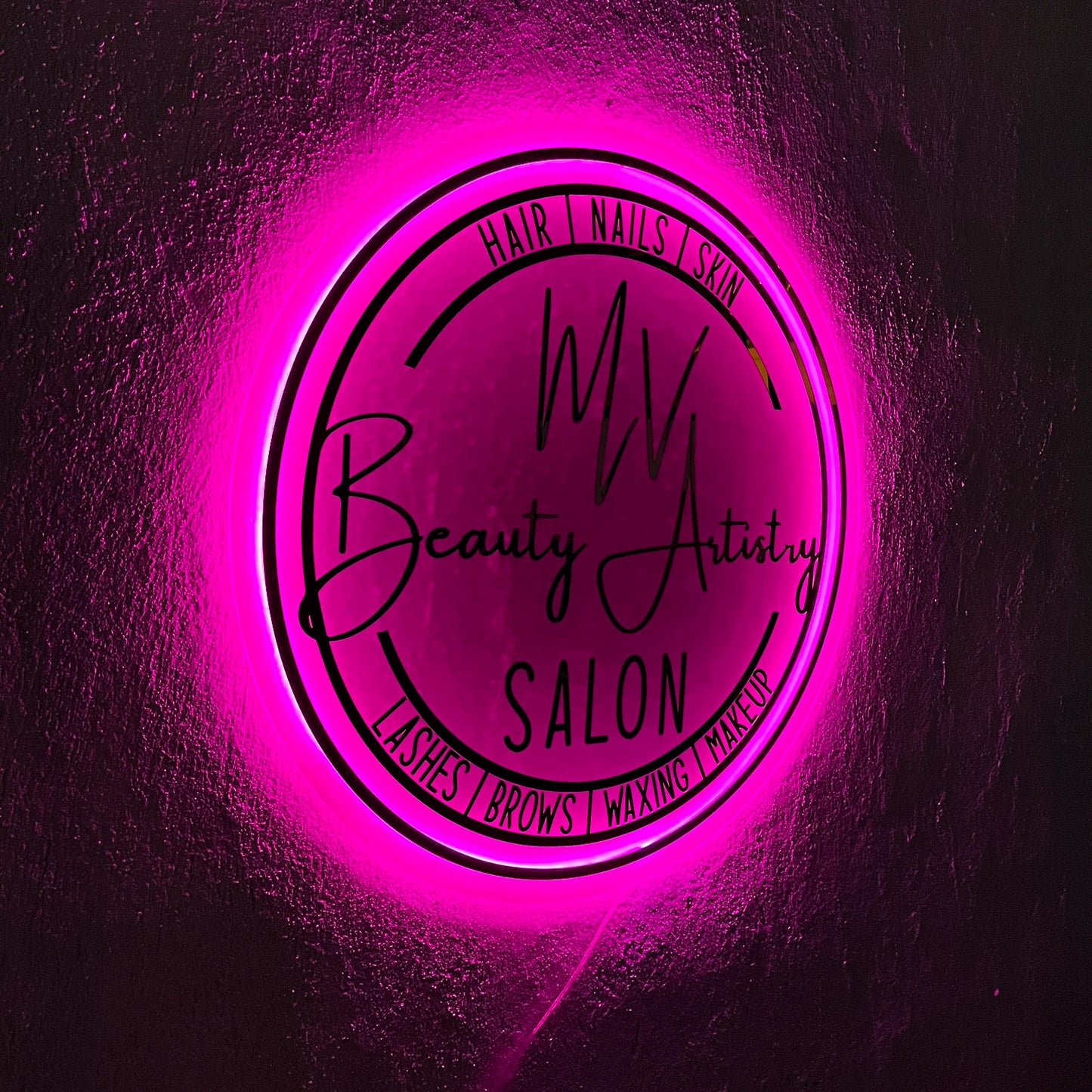 Frosted Custom Sign Business Logo, Backlit Acrylic Sign, Personalized Business Name Sign, Salon Wall Decor, Office Sign, Storefront Sign