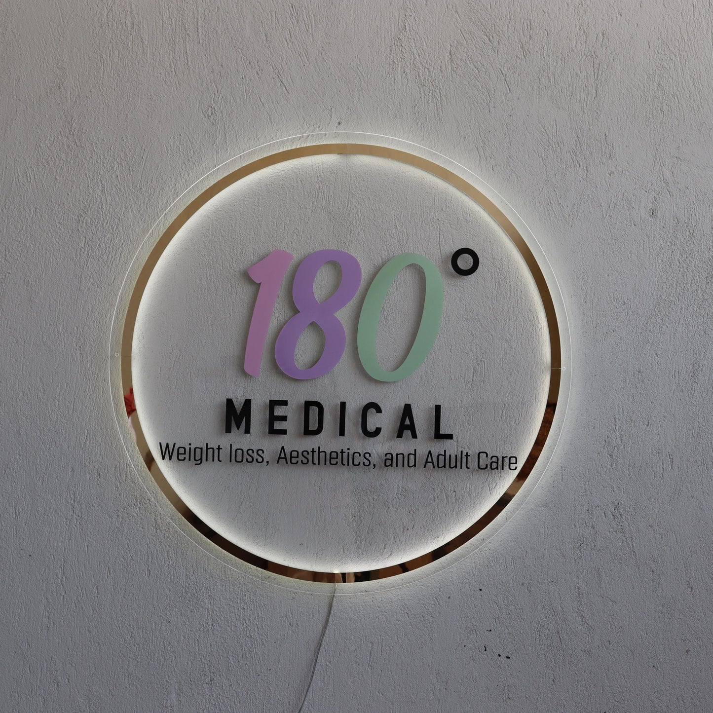 Uv Print Custom Sign Business Logo, Backlit Acrylic Sign, Personalized Business Name Sign, Salon Wall Decor, Office Sign, Store Sign