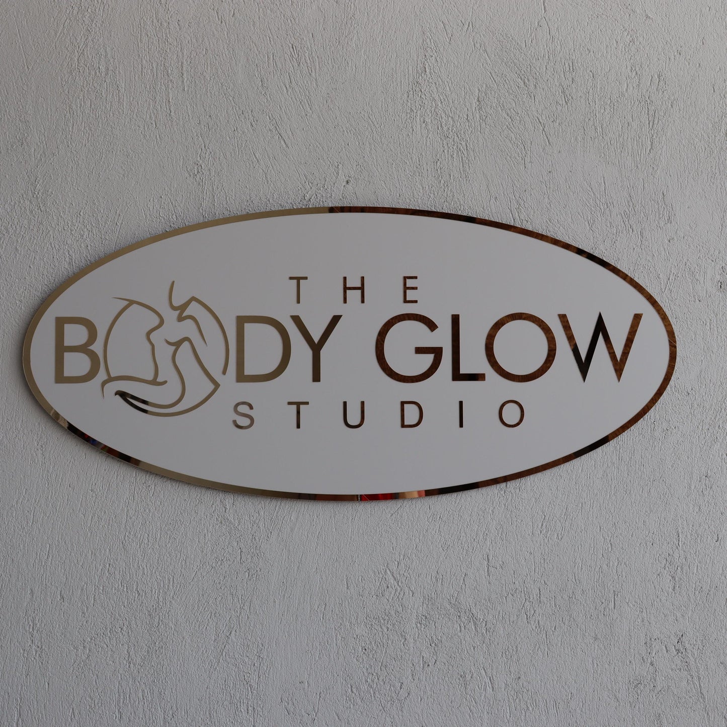 Business Mirror Logo Sign, Custom 3D Acrylic Sign, Modern Office Wall Decor, Personalized Company Logo, Reception Desk Sign