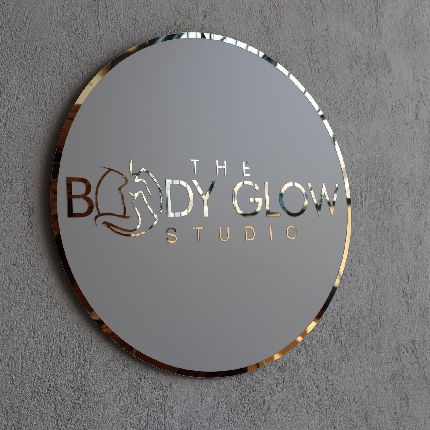 Business Mirror Logo Sign, Custom 3D Acrylic Sign, Modern Office Wall Decor, Personalized Company Logo, Reception Desk Sign