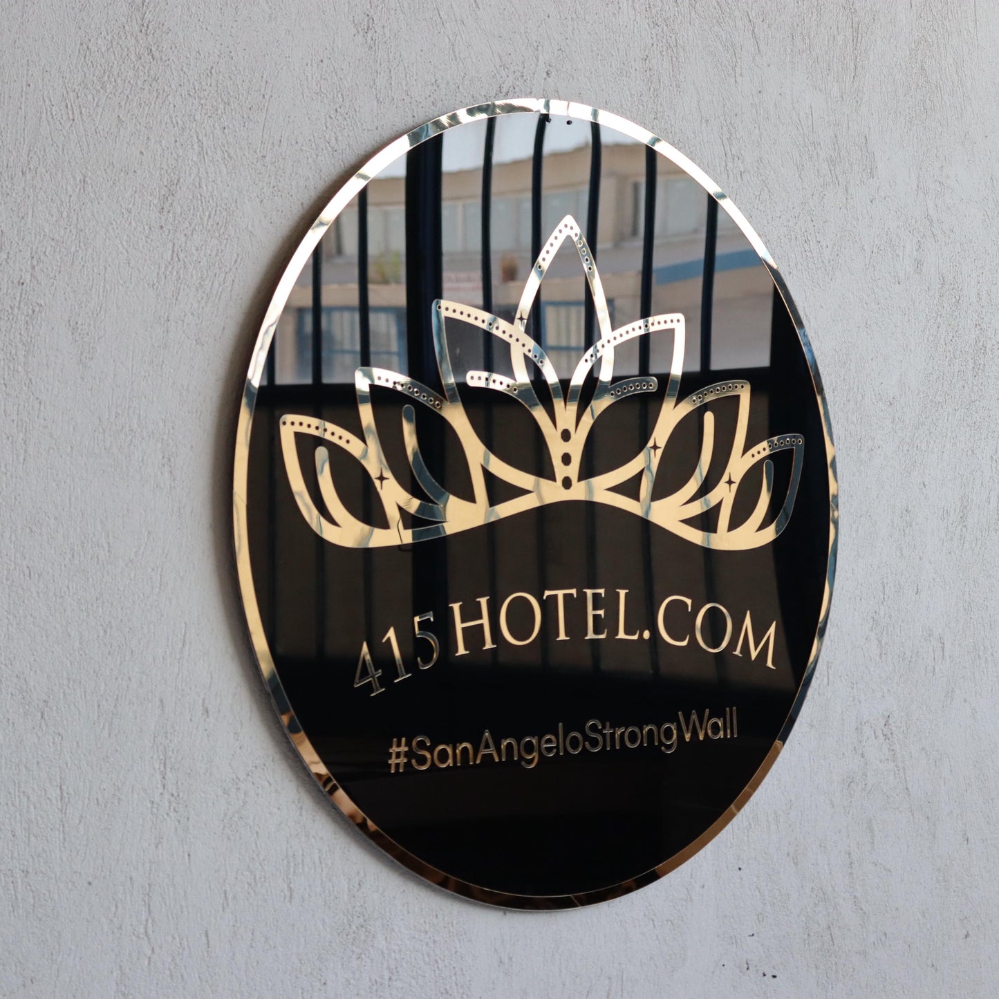 Business Round Mirror Logo Sign, Custom 3D Acrylic Sign, Modern Office Wall Decor, Personalized Company Logo, Reception Desk Sign