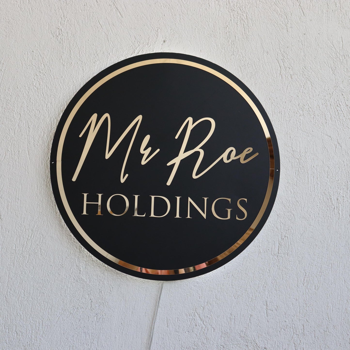Custom Black Neon Business Logo Sign, Backlit Acrylic Sign, Personalized Business Name Sign, Salon Wall Decor, Office Sign, Storefront Sign