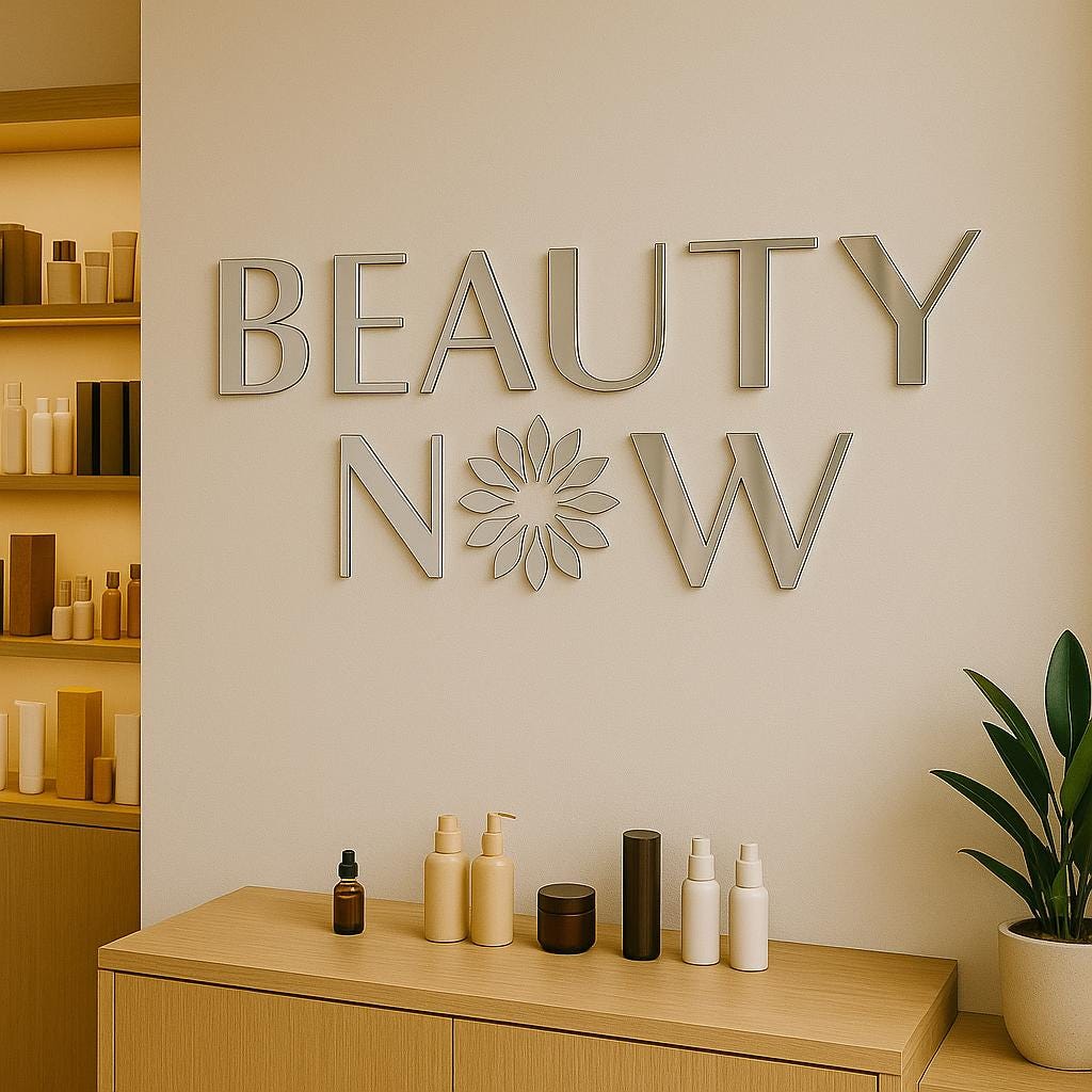 Business Logo Sign, Reception Logo Sign, Beauty Salon Sign, Laser Cut Logo Sign, 3D Business Sign, Business Signboard, Aesthetic Salon Sign