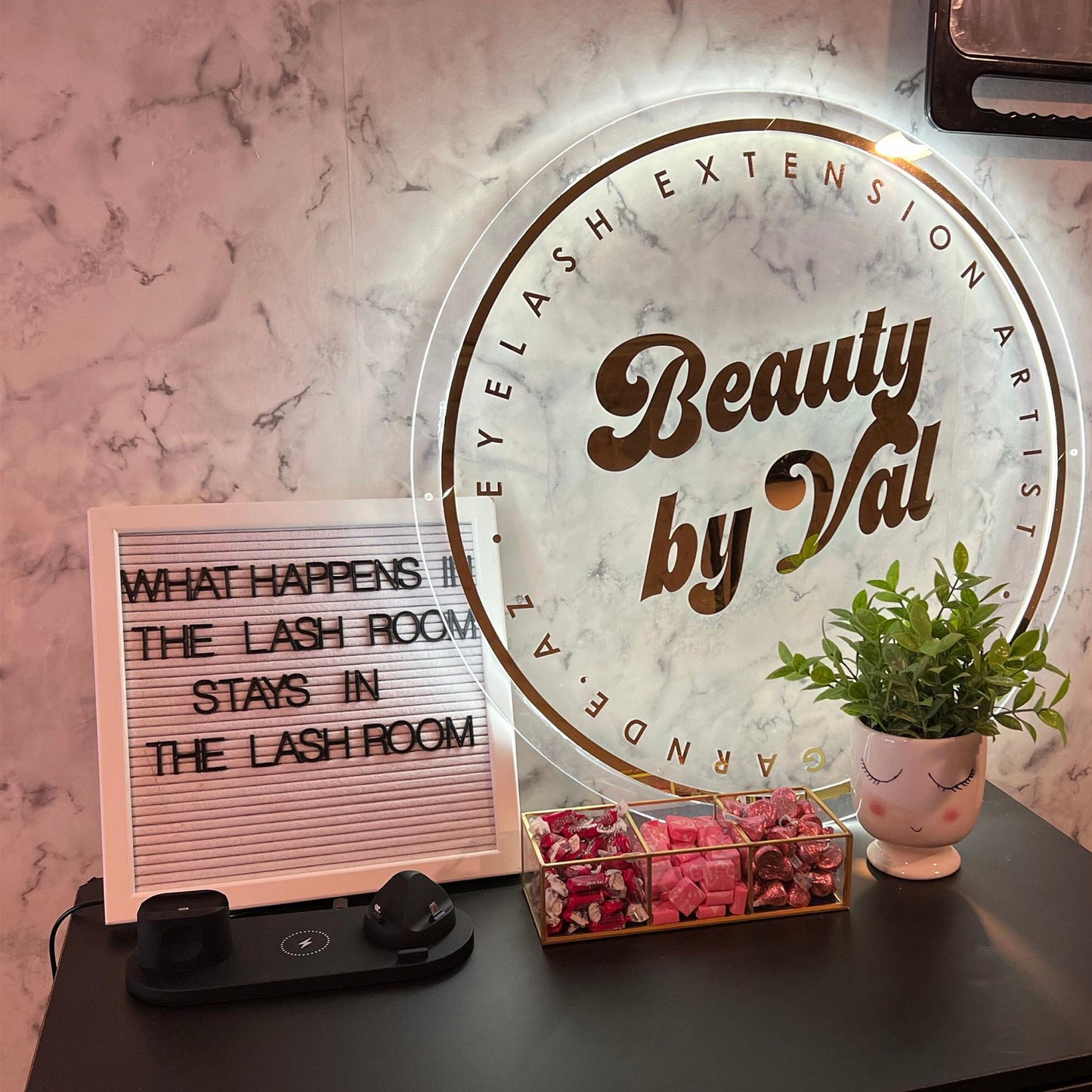 Custom Beauty Studio Neon Sign, Acrylic Salon Backlit Sign, Business Logo Signs, Wall and Door Office Sign, Wall LED Salon logo sign