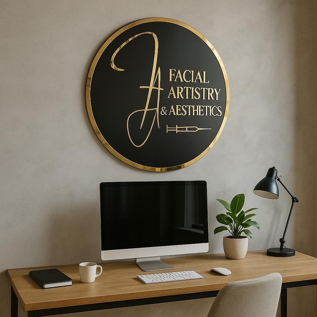 Custom Round Acrylic Salon Sign, Personalized Beauty Studio Wall Logo, Business Name Sign for Esthetician, Spa or Nail Room Decor