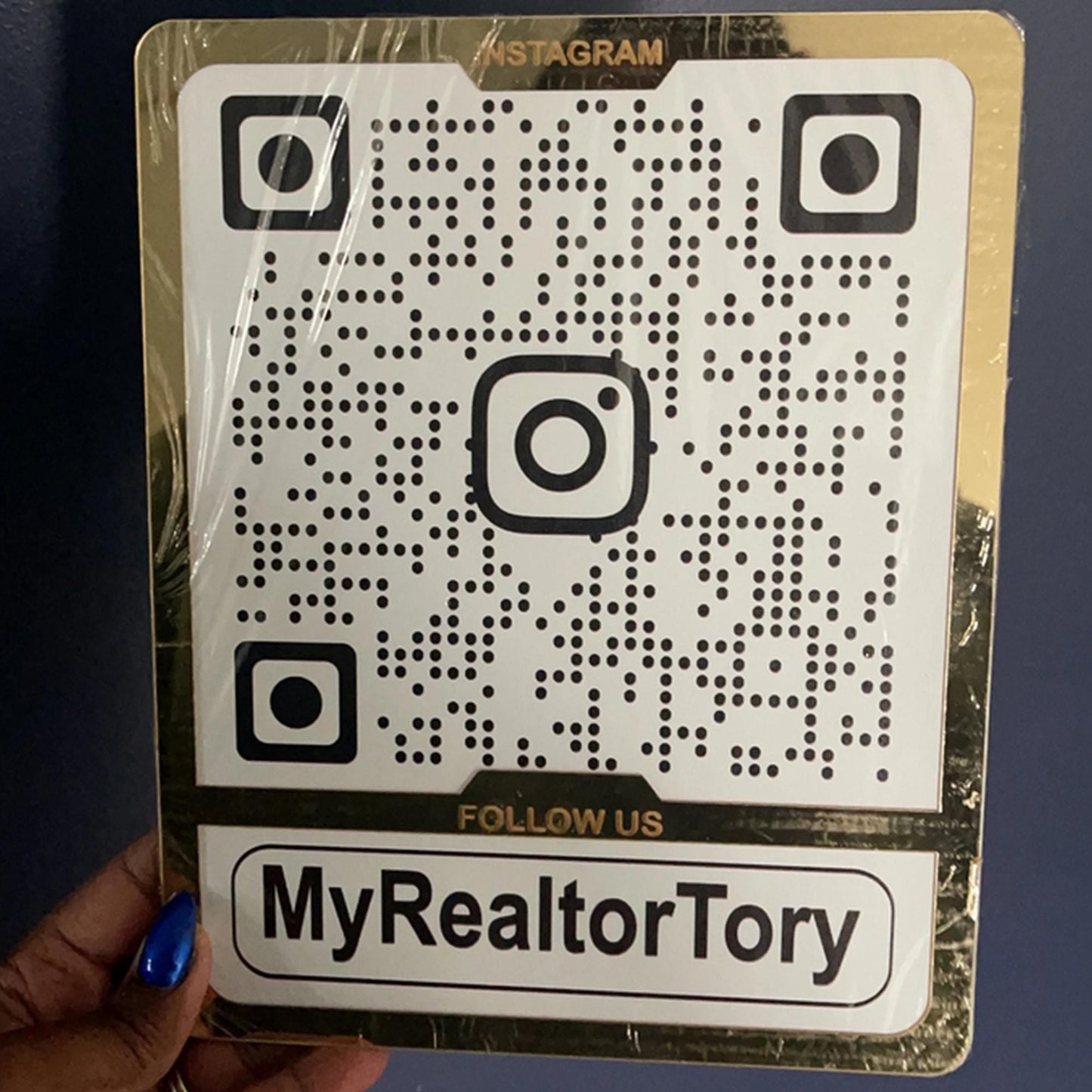 Custom Instagram QR Code Sign for Business, Laser Engraved Acrylic Social Media Plaque, Qr Code Sign For Business