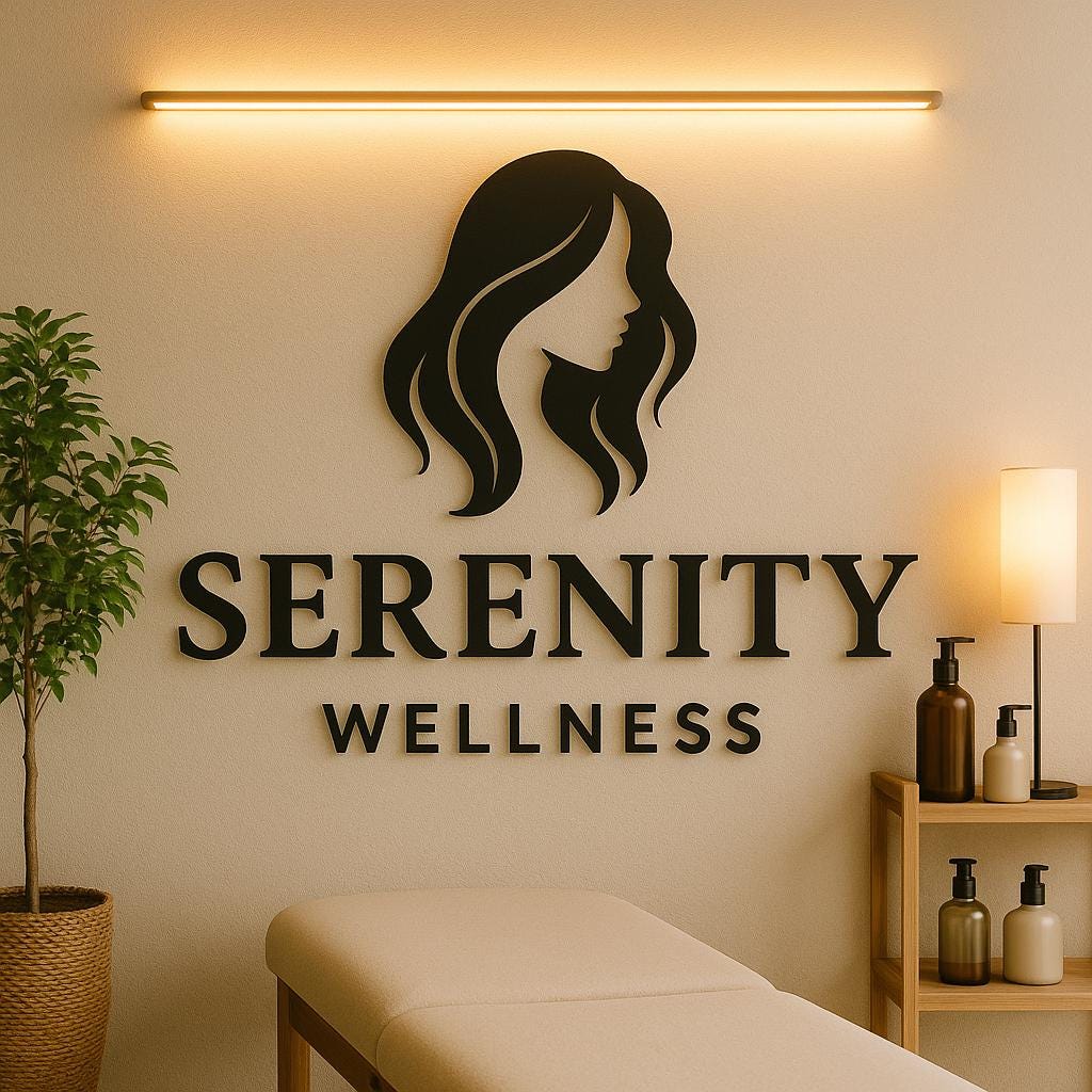 Business Logo Sign, Reception Logo Sign, Beauty Salon Sign, Laser Cut Logo Sign, 3D Business Sign, Business Signboard, Aesthetic Salon Sign