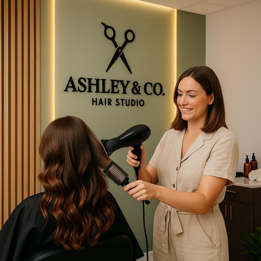 Custom Hair Salon Studio Sign for Wall Decor, Modern Personalized Beauty Salon Business Logo Signage for Hairdresser Barbershop