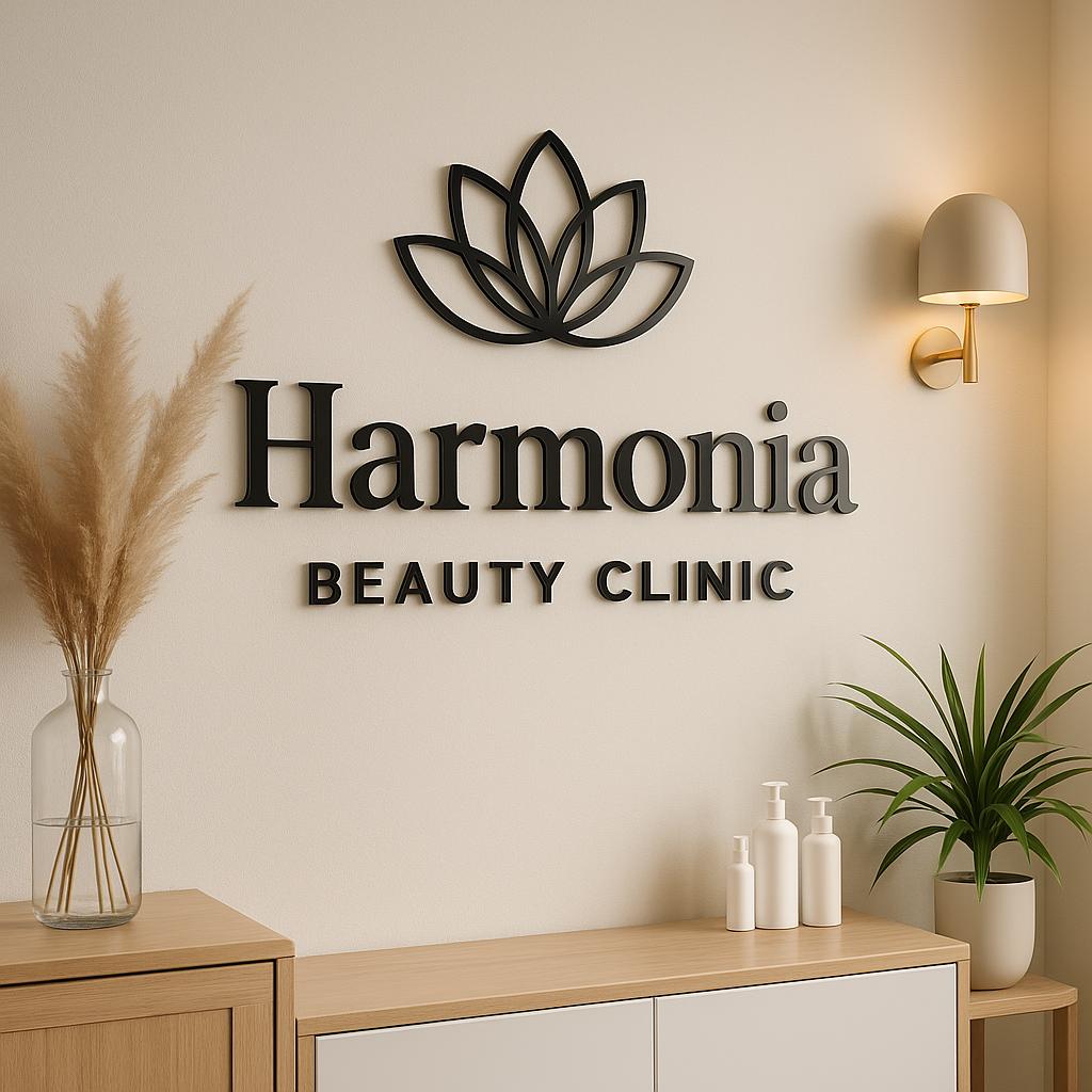 Large Acrylic Salon Wall Sign – Custom Laser Cut Logo Business Signage for Spa, Hair, and Beauty Salon Indoor Wall Decor Sticker