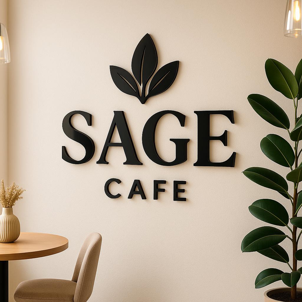 Business Logo Sign, Reception Logo Sign, Beauty Salon Sign, Laser Cut Logo Sign, 3D Business Sign, Business Signboard, Aesthetic Salon Sign
