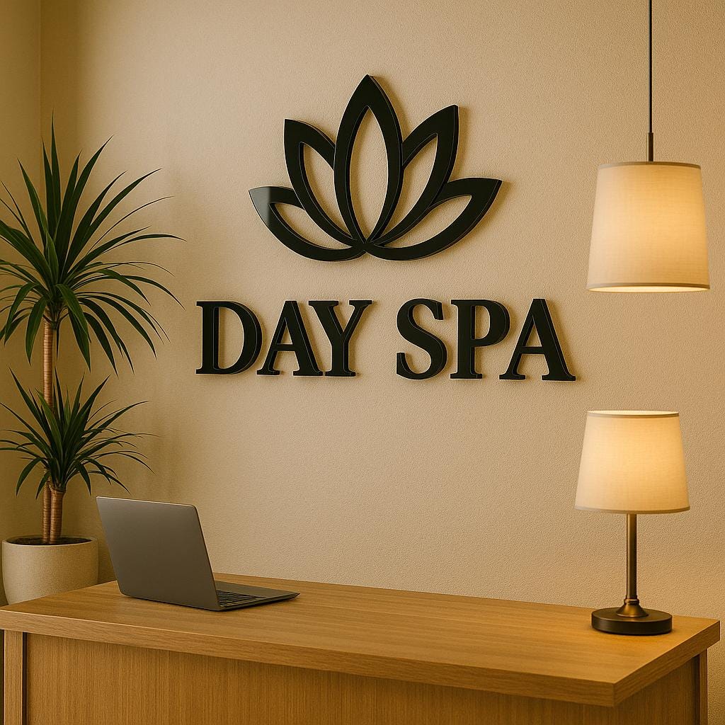 Business Logo Sign, Reception Logo Sign, Beauty Salon Sign, Laser Cut Logo Sign, 3D Business Sign, Business Signboard, Aesthetic Salon Sign