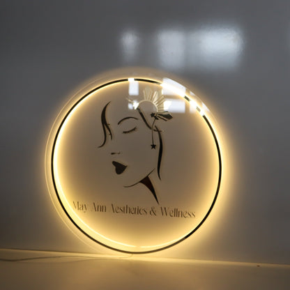Business Neon Sign | Mirror Neon Sign |  Acrylic Custom Logo Decoration